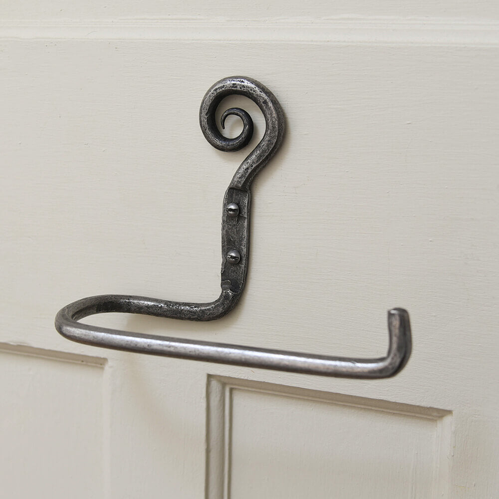 Swirl Toilet Paper Holder - Vintage Cast Iron Bathroom Accessory for Home & Commercial Use | Perfect for Restrooms, Powder Rooms & Luxury Bathrooms