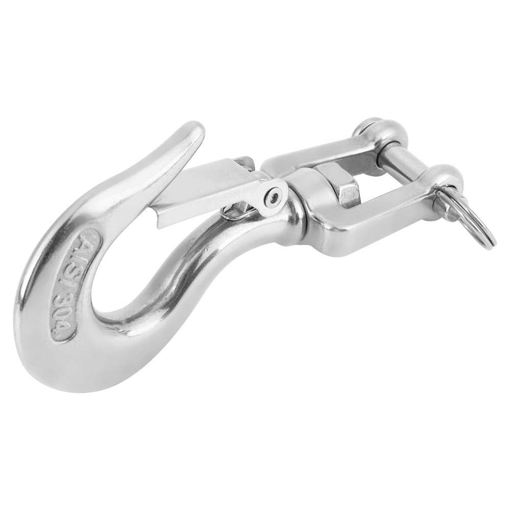 650kg/1000kg Stainless Steel Rotating Swivel Hook - Heavy Duty Safety Rigging Hook for Chains, Lifting & Rigging Accessories - Perfect for Construction, Marine, Industrial & Outdoor Use
