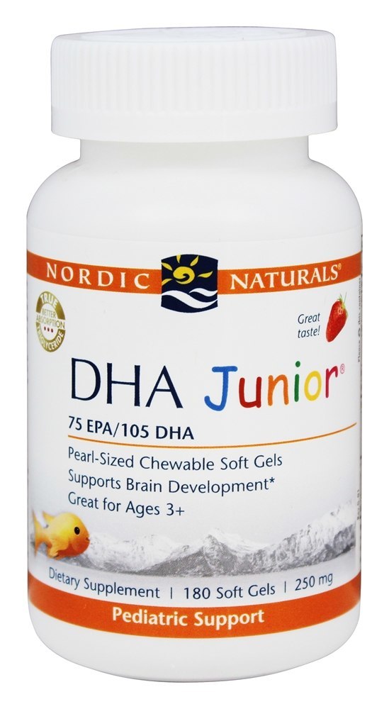 DHA Junior® Soft Gels for Kids - Premium Omega-3 Supplement for Brain & Eye Development - Delicious Lemon Flavor - Supports Focus & Learning - Perfect for School & Daily Nutrition