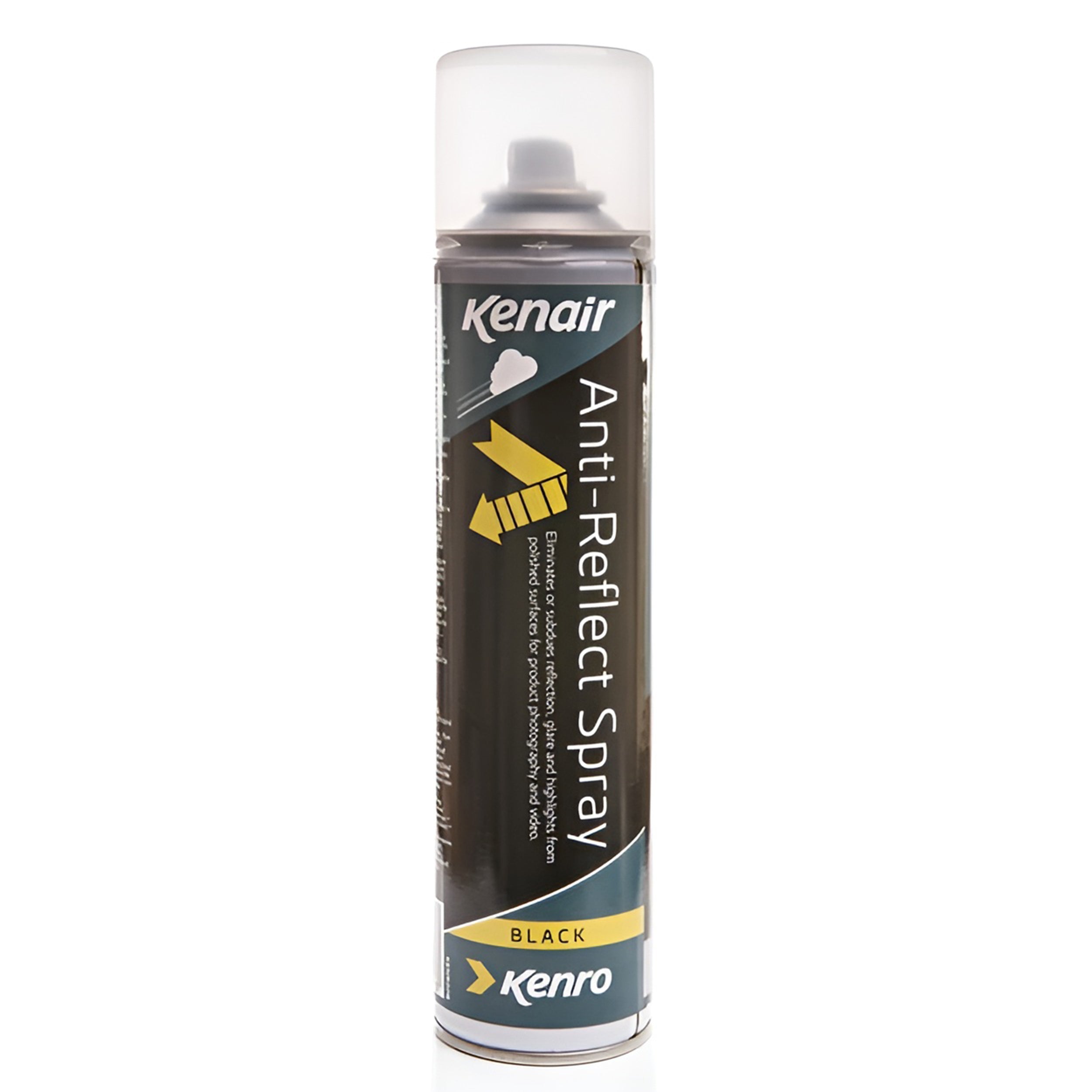 Kenair Anti Reflector Spray 400ml - Full Matte Finish - Black (KENR07) | Reduces Glare on Screens, Monitors & Glass Surfaces for Home & Office Use