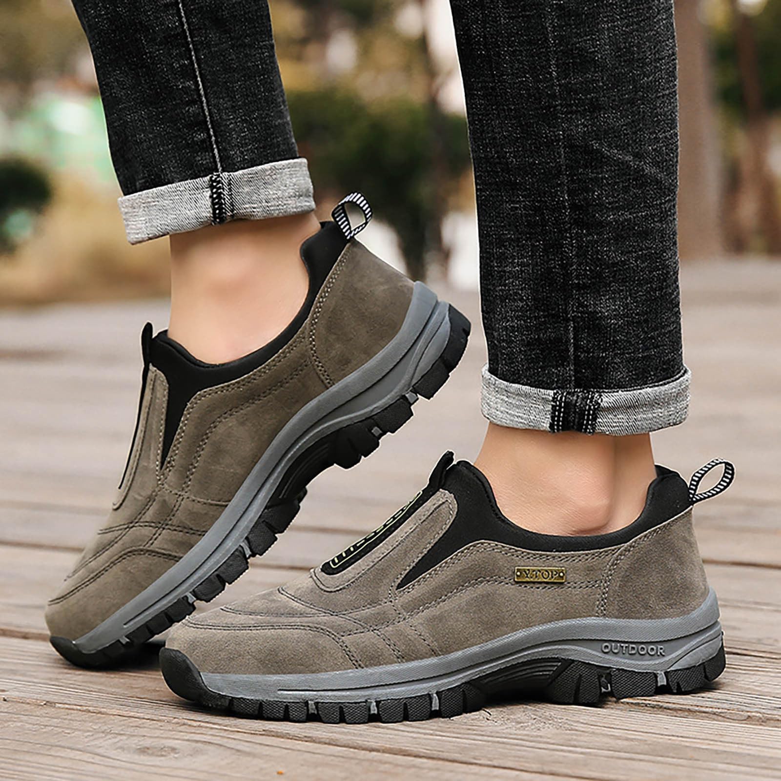 Baiomawzh Men's Trekking Shoes - Lightweight, Breathable & Waterproof Hiking Shoes with Non-Slip Sole for Outdoor Adventures, Mountain Climbing & Summer Hiking | Perfect for Trail Running, Camping & Mountain Biking