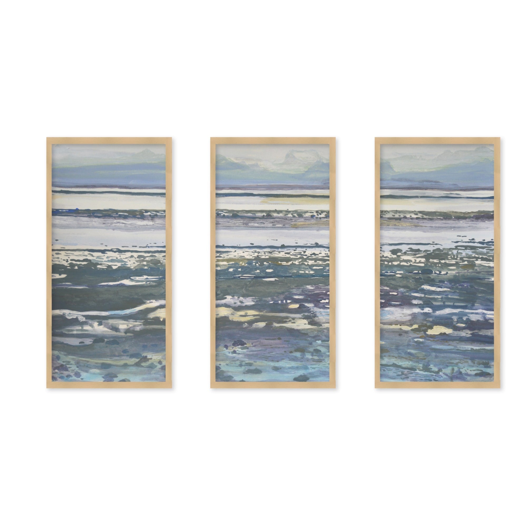 Abstract Set of 3 Framed Textured Wall Art Paintings - Multi Color Modern Home Decor for Living Room, Bedroom & Office