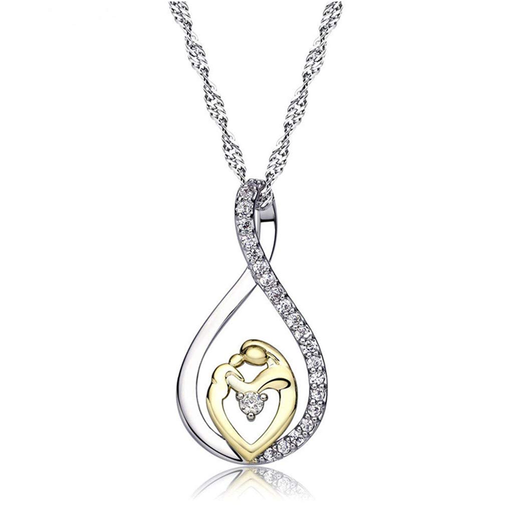 Sumo Mother Daughter Necklace - Heart Pendant Jewelry for Women & Girls | Meaningful Gift for Mom on Mother's Day, Birthday, Anniversary | Perfect for Family Bonding & Special Occasions