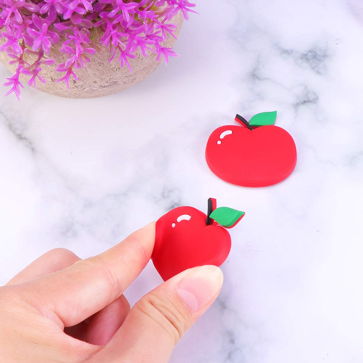 10pcs 3D Fruit Refrigerator Magnets Set - Apple Shaped Educational Toys for Toddlers, Fun Fridge Decor & Learning Tool for Kids' Kitchen Play
