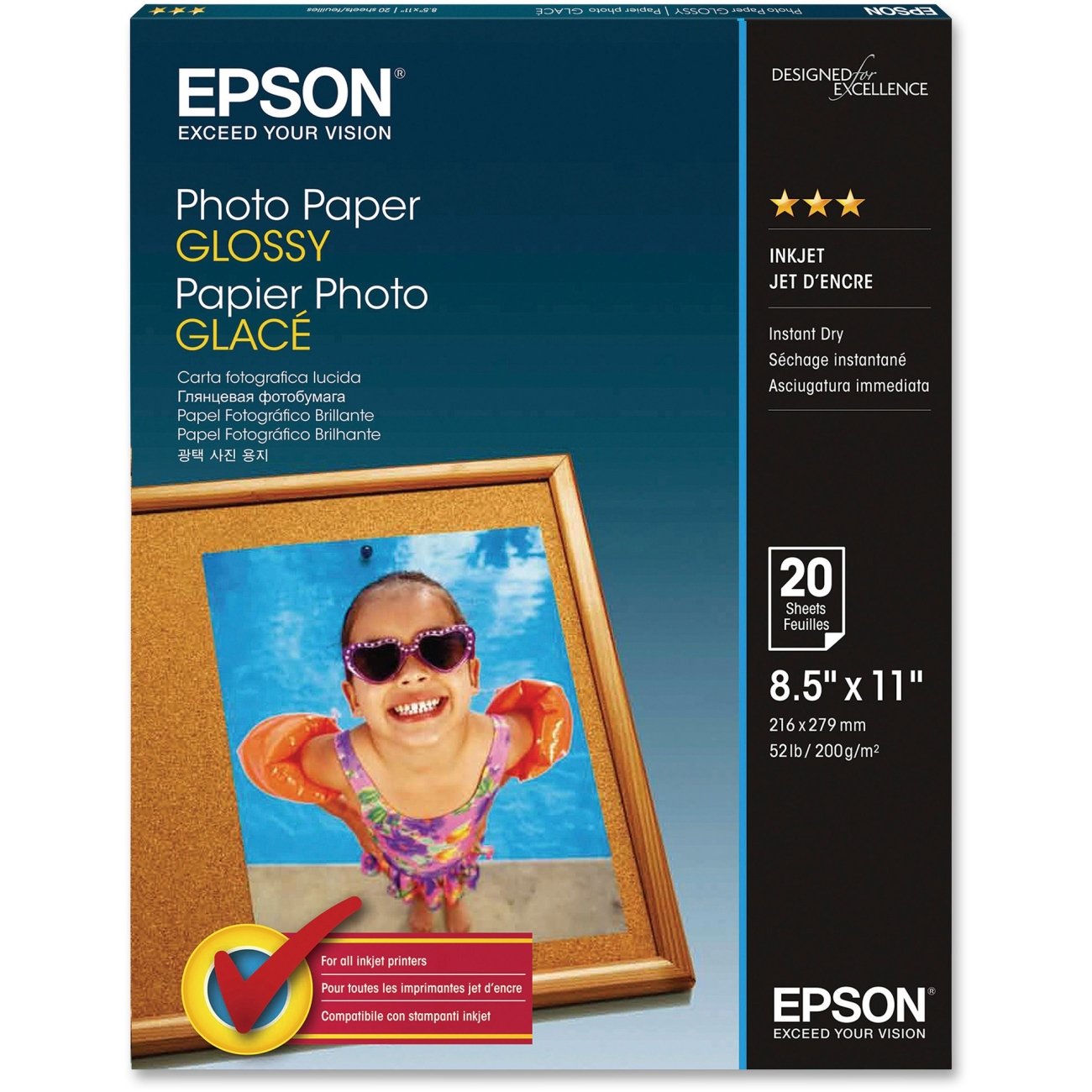 Epson Glossy Photo Paper - Premium Quality 4x6 Inch Photo Paper for Inkjet Printers - Perfect for Printing Photos, Scrapbooking & Home Decor