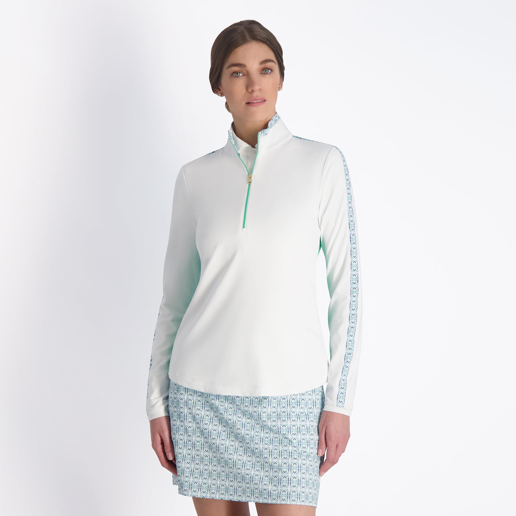 Aimee Zip Mock Neck Sweater - Stylish & Comfortable Women's Knit Top for Casual Wear, Office & Fall Outfits
