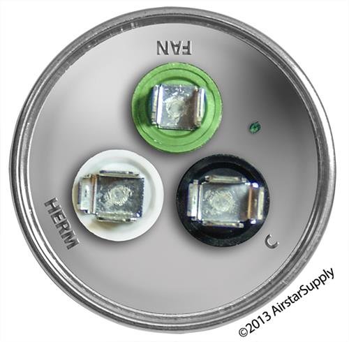 Comfort Maker 1172144 - 60+5 uF 370/440V VAC AmRad Round Dual Run Capacitor | Made in USA | HVAC System Replacement Part for Air Conditioners & Heat Pumps