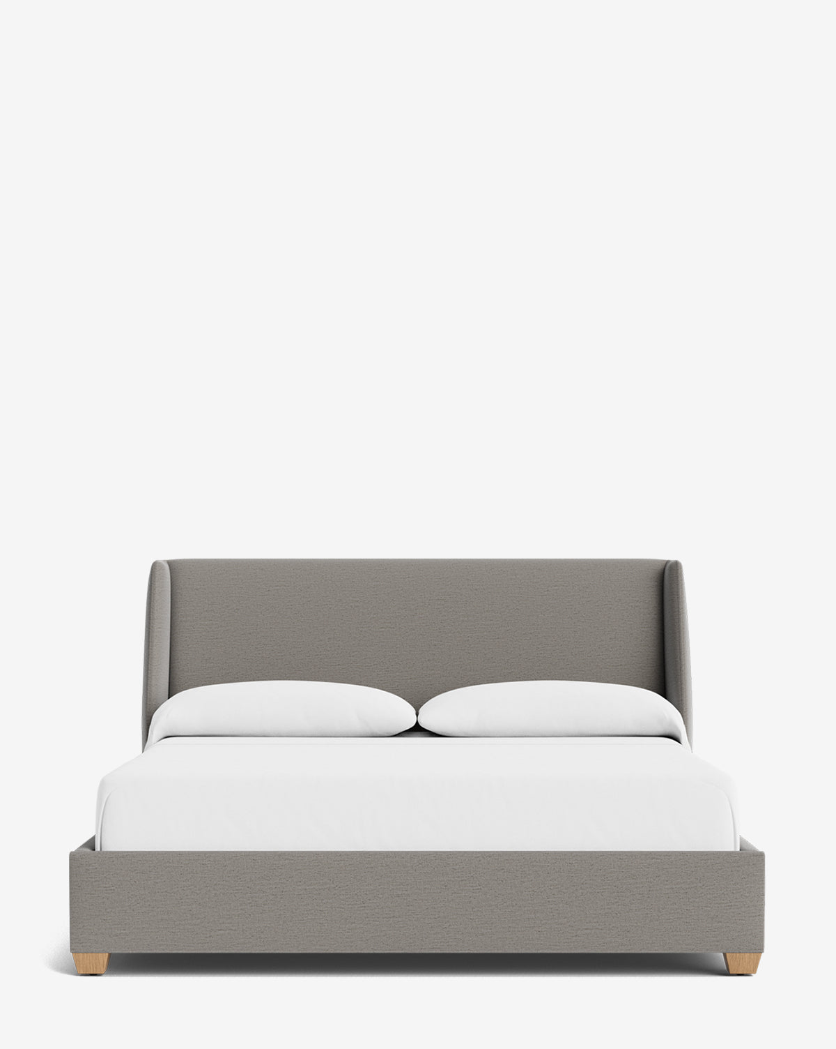 Walt Bed Low Headboard - Modern Minimalist Bed Frame for Small Spaces - Perfect for Apartments, Dorms & Guest Rooms