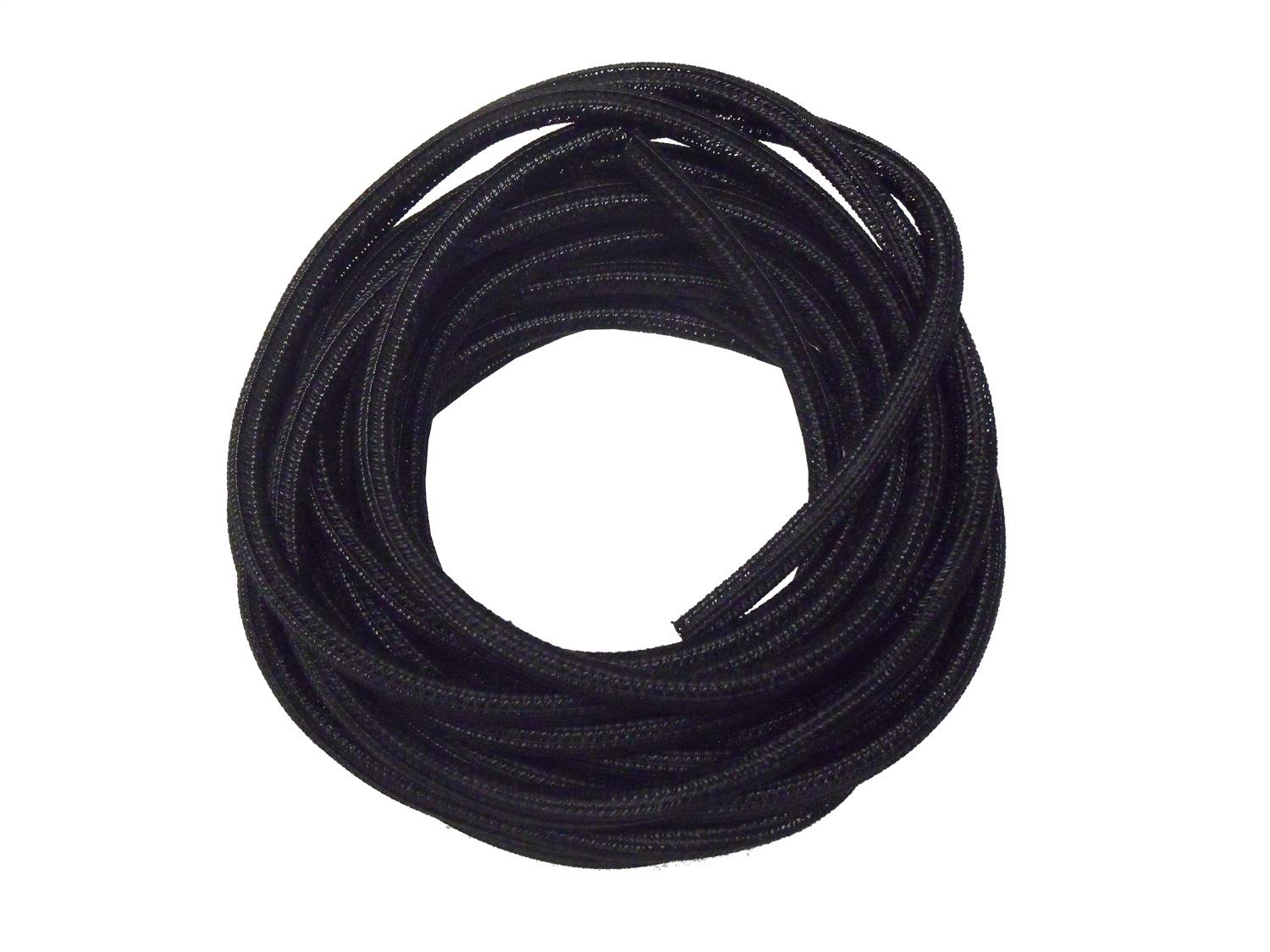 Taylor Cable 37010 Black Flexbraid Wire and Hose Covering - 0.25 Inch Inner Diameter, 25 Feet Length - Durable Protection for Automotive, Marine & Industrial Wiring & Hoses