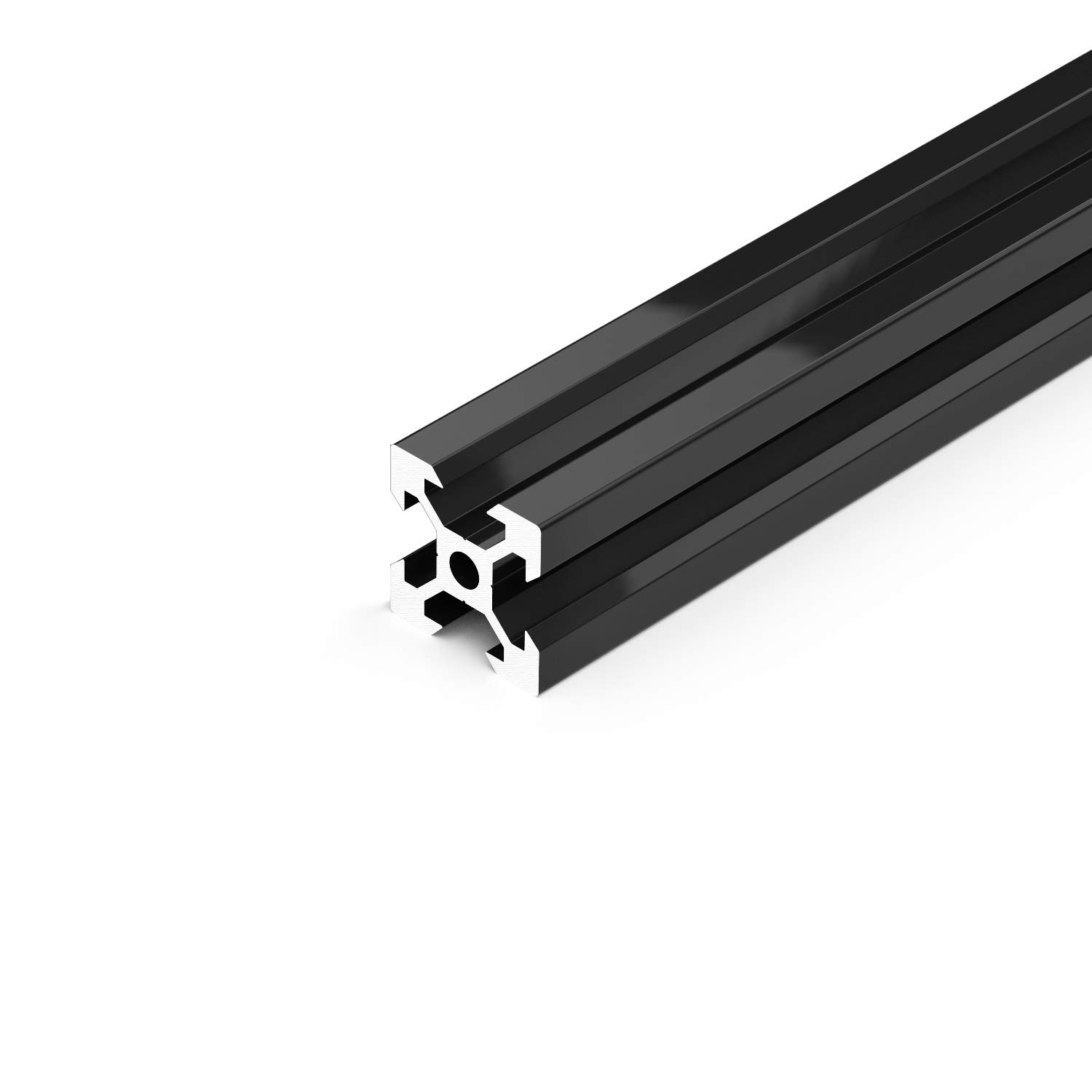 4PCS 2020 V-Slot Aluminum Extrusion 550mm Black Anodized Linear Rail for 3D Printer, CNC Machine, DIY Projects | European Standard Frame for Smooth Motion & Sturdy Builds