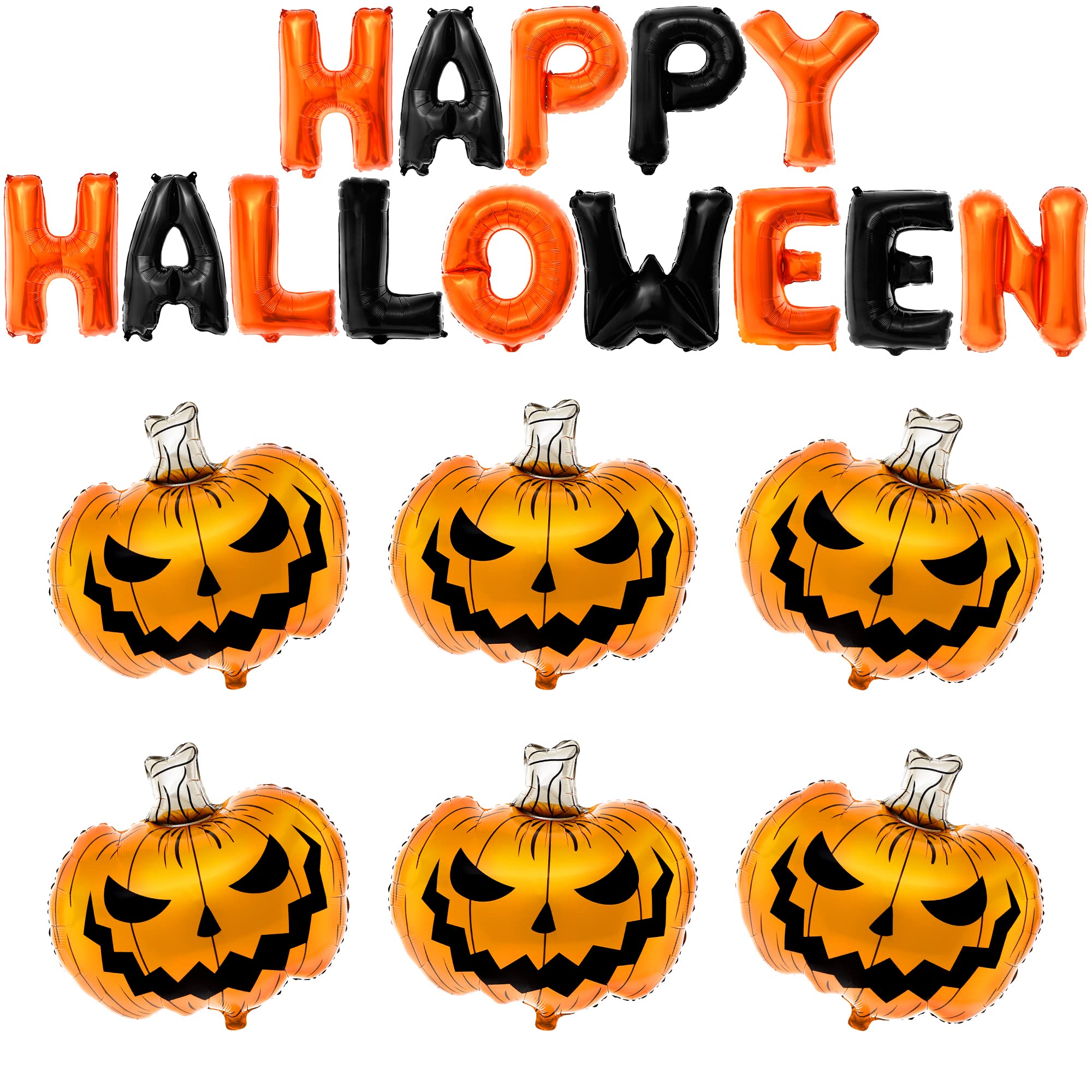 KatchOn Happy Halloween Balloons Decorations - Pack of 20 | Jack O Lantern & Spooky Pumpkin Balloons for Halloween Party Decor | Perfect for Home, Yard, and Classroom Halloween Celebrations