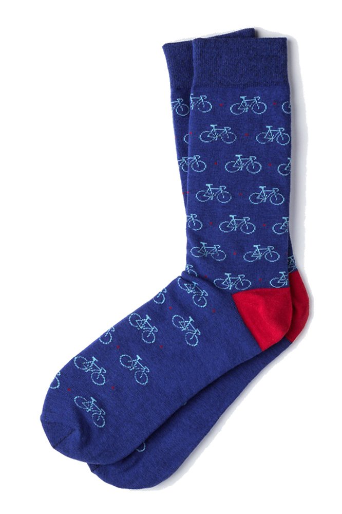 Men's Novelty Bicycle Ride Bike Crew Dress Socks - Comfortable Cycling Socks for Casual Wear & Biking Enthusiasts