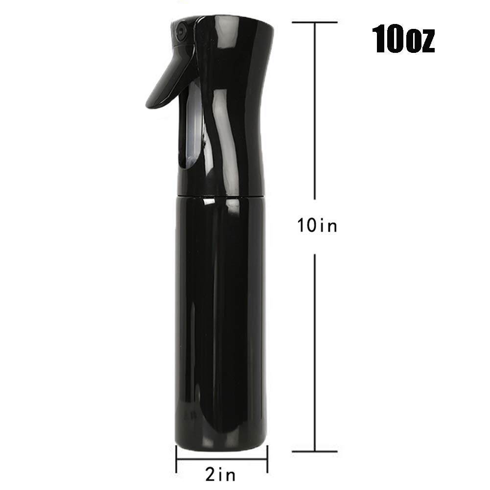 COLBEX 300ML Continuous Hair Plant Mister Spray Bottle - Fine Mist Empty Small Spray Bottle for Water, Alcohol & Cleaning Solutions - Perfect for Curly Hair Styling Products, Plant Care & Barber Accessories - Ideal for Salon, Home & Travel Use