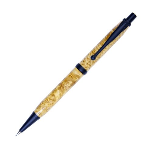 Lanier Pens Comfort Pencil - Premium Black Enamel Writing Instrument with Yellow Box Elder Wood - Perfect for Office, School & Gift Giving