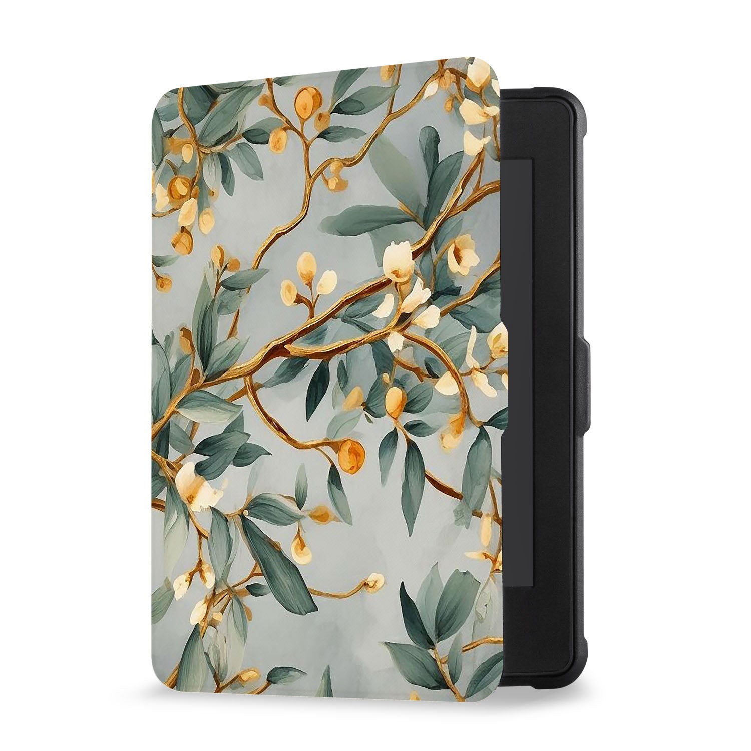 Premium Kindle Case with Elegant Flower Painting Design - Waterproof & Lightweight Cover for Kindle (6/7/8/10th Gen) - Perfect for Reading, Traveling & Daily Commute
