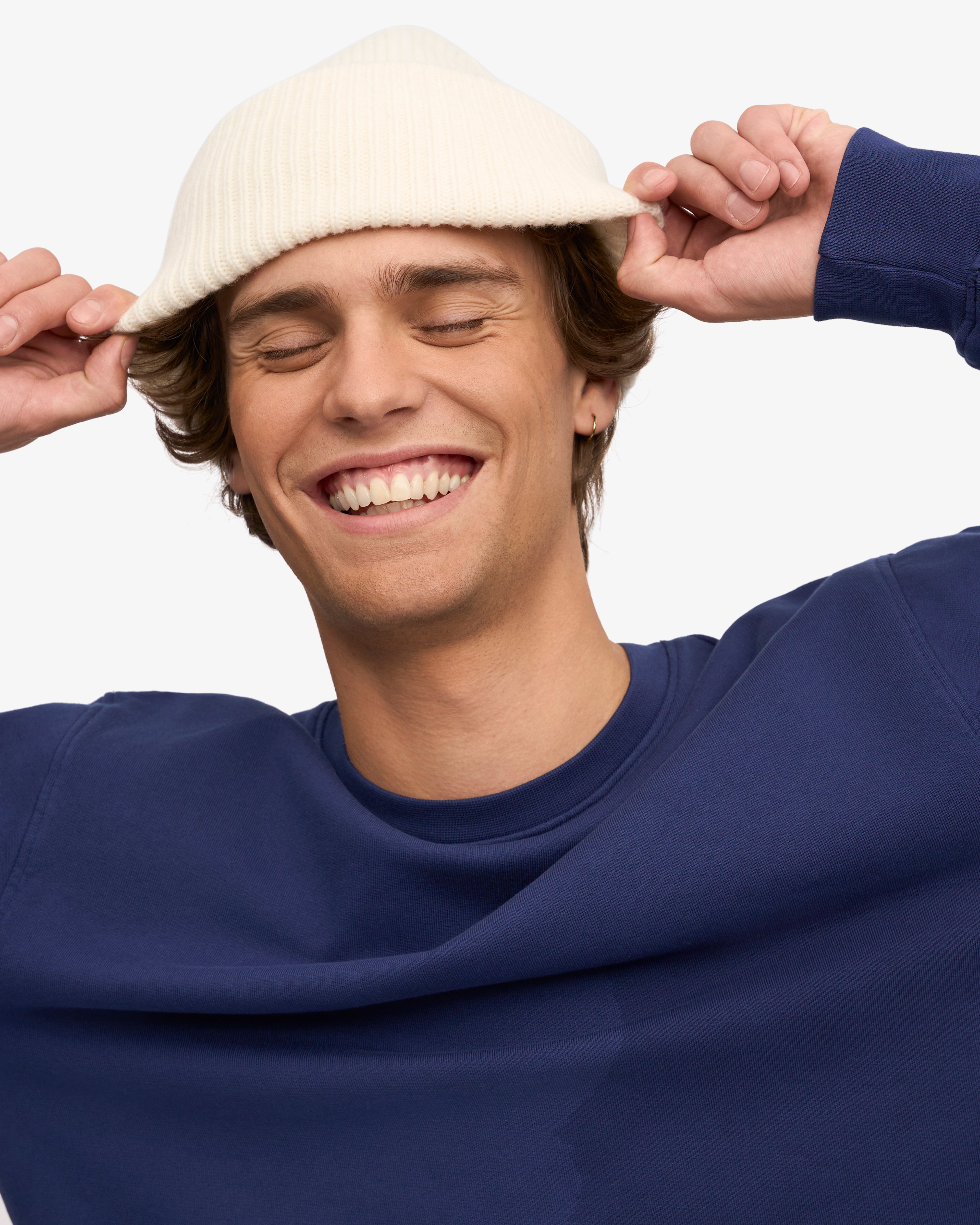 Premium Merino Wool Beanie Hat for Men & Women - Soft & Warm Winter Accessory - Optical White - Perfect for Skiing, Hiking & Outdoor Activities
