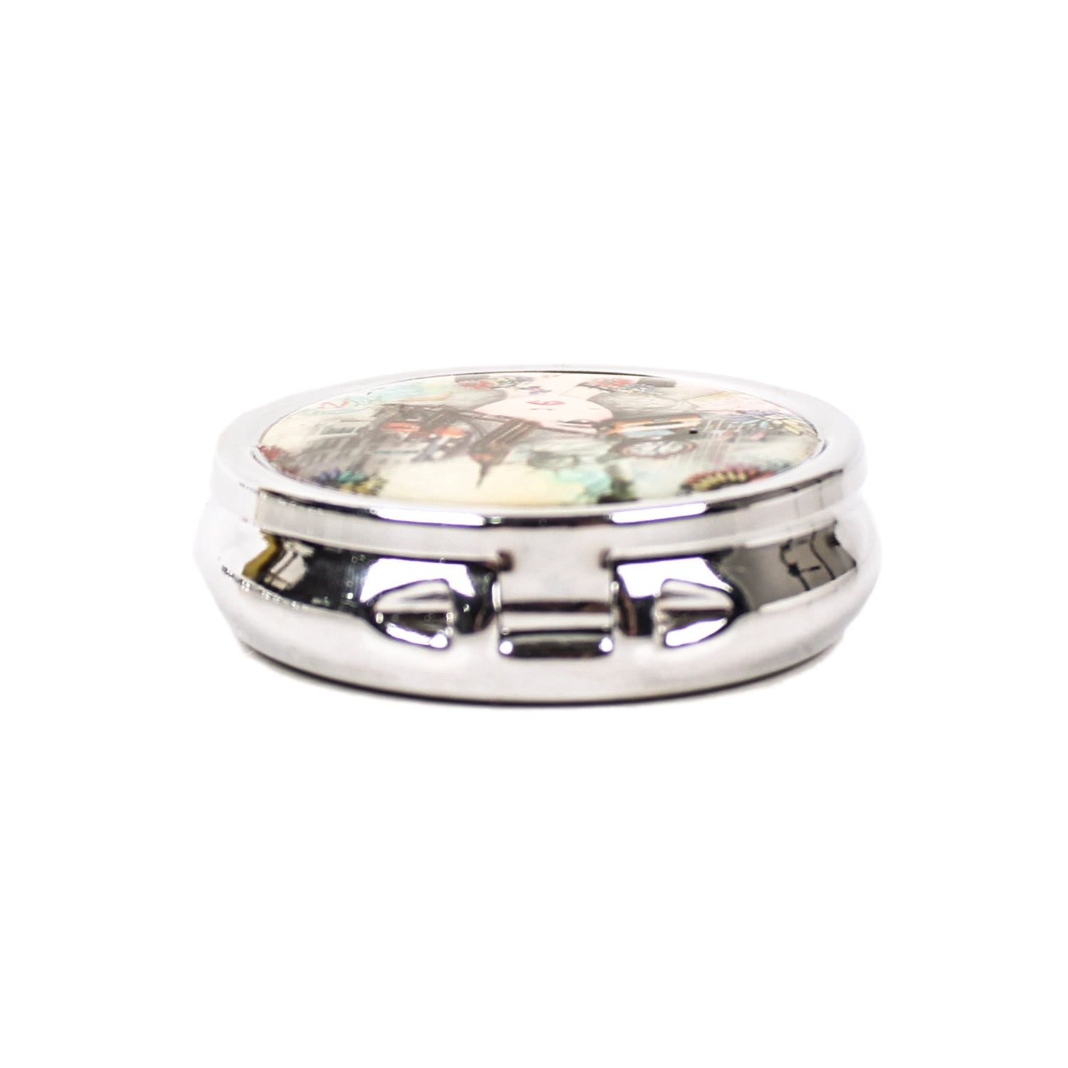 NL Signature Round Pill Case (Large) - Durable Travel Medicine Organizer for Daily Use at Home or On the Go