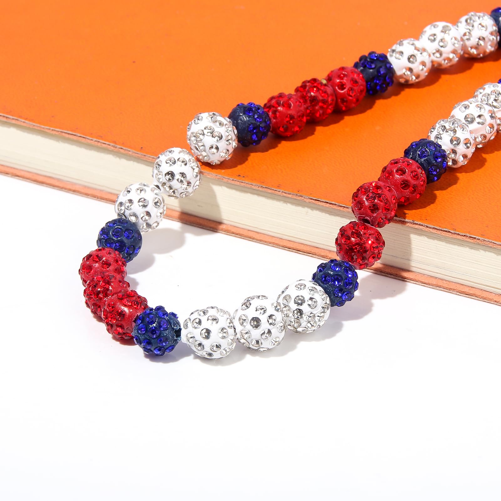 Sparkling Rhinestone Baseball Bead Necklace - Bling Ice Collection Baseball Chain Jewelry for Women & Men - Perfect Gift for Baseball Fans, Sports Lovers - Great for Games, Parties & Everyday Wear
