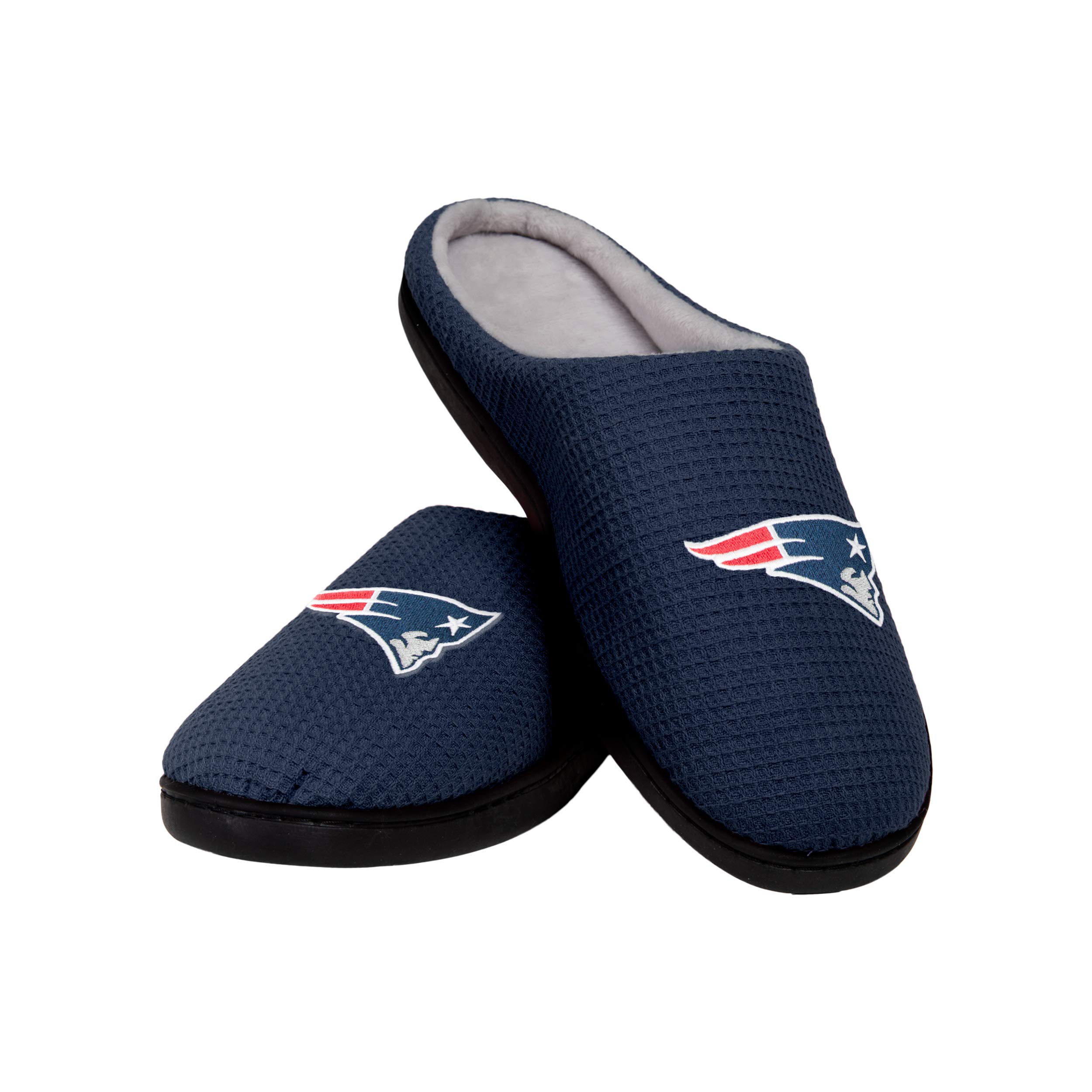 FOCO Men's NFL Team Logo Memory Foam Slide Slippers - Comfortable House Shoes for Indoor/Outdoor Wear - Perfect for Lounging, Gameday & Fan Gear