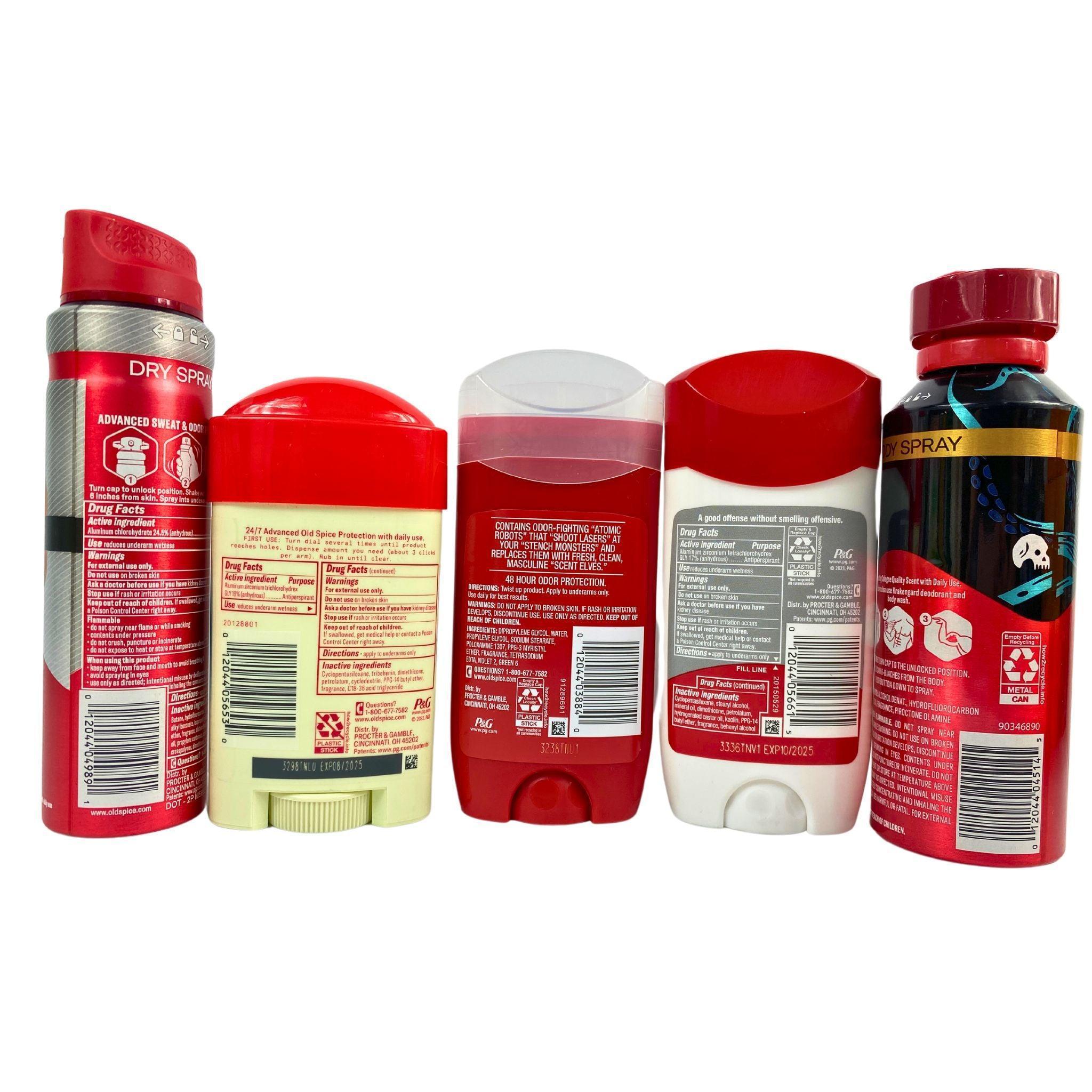 Old Spice Deodorant Variety Pack - 60 Pcs Bulk Pack for Men | Fresh Scent Collection for Daily Use, Gym & Travel