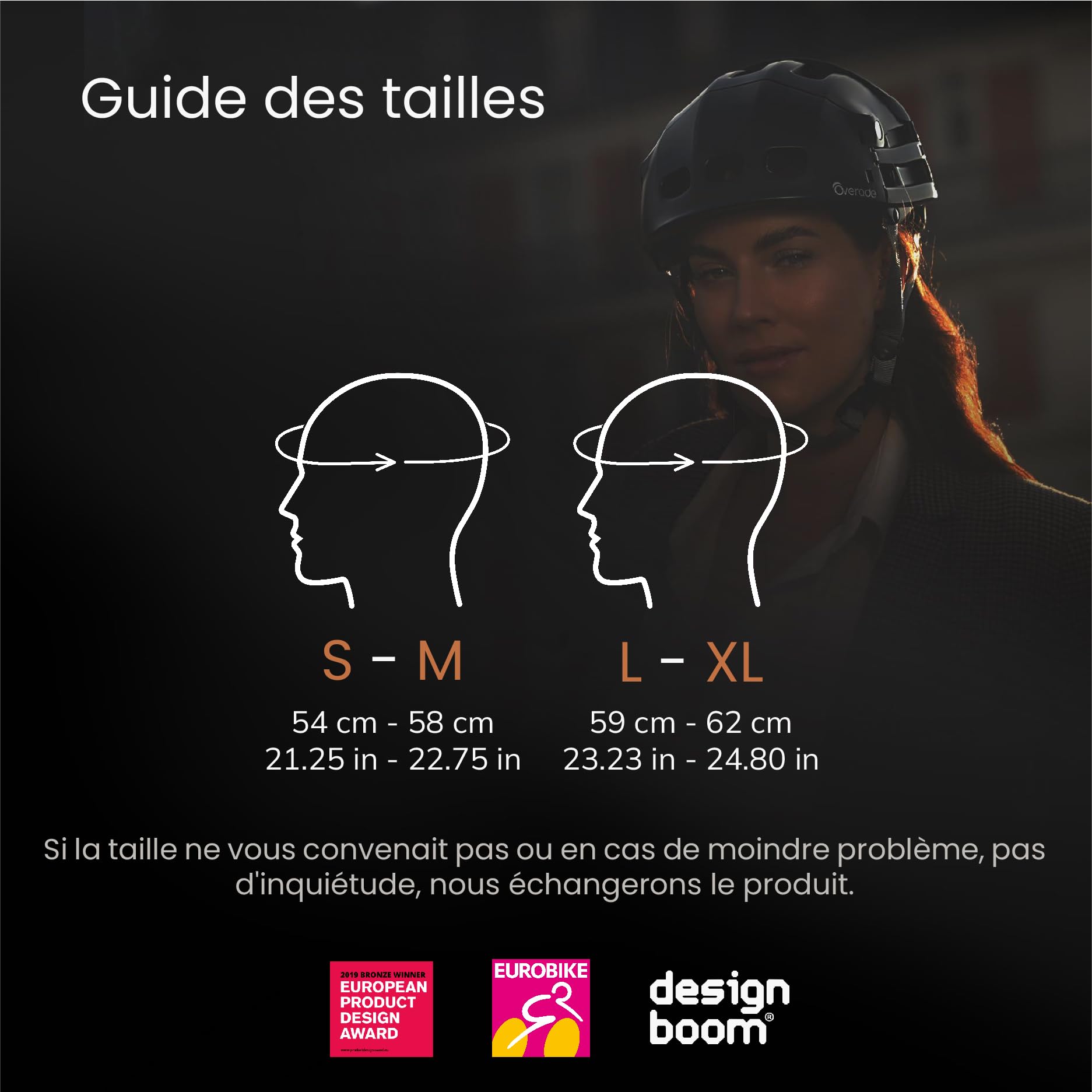 Overade Folding Bike Helmet - Plixi Foldable Helmet for Cycling, Scooters & Roller Skating, CE EN1078 Certified, 3x Smaller When Folded, 2 Sizes (Perfect for Commuting & Urban Travel)