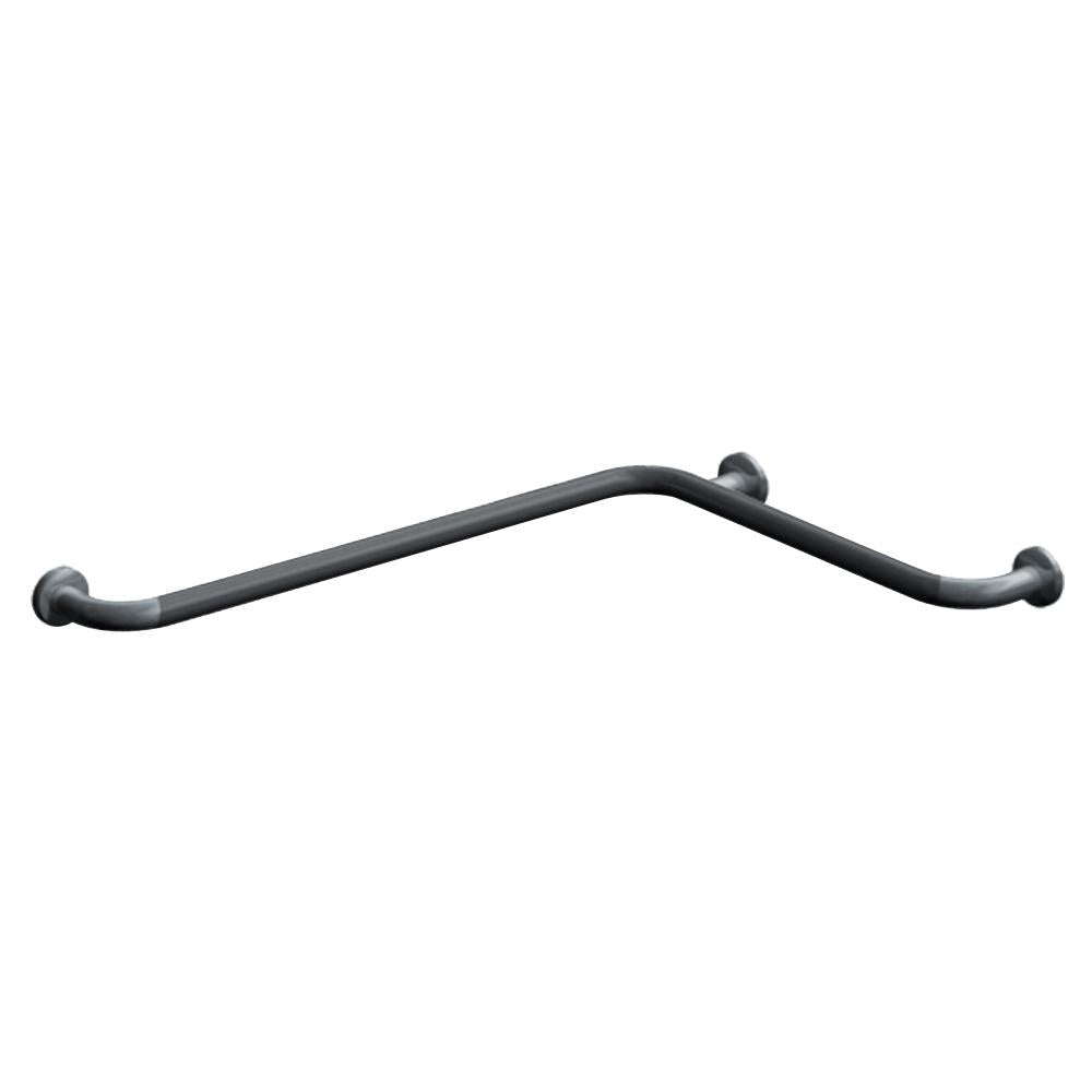 ASI 3550 Horizontal Grab Bar with Exposed Flange - 24 x 36 Inches, Satin Finish - Bathroom Safety Handle for Seniors & ADA Compliance