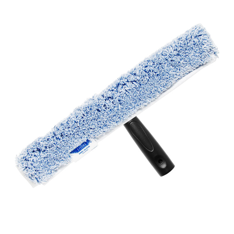 Ettore Premium Microfiber Window Washer with Fixed Handle - Complete Cleaning Kit for Streak-Free Windows, Mirrors, and Glass Surfaces - Perfect for Home, Office, and Car Cleaning