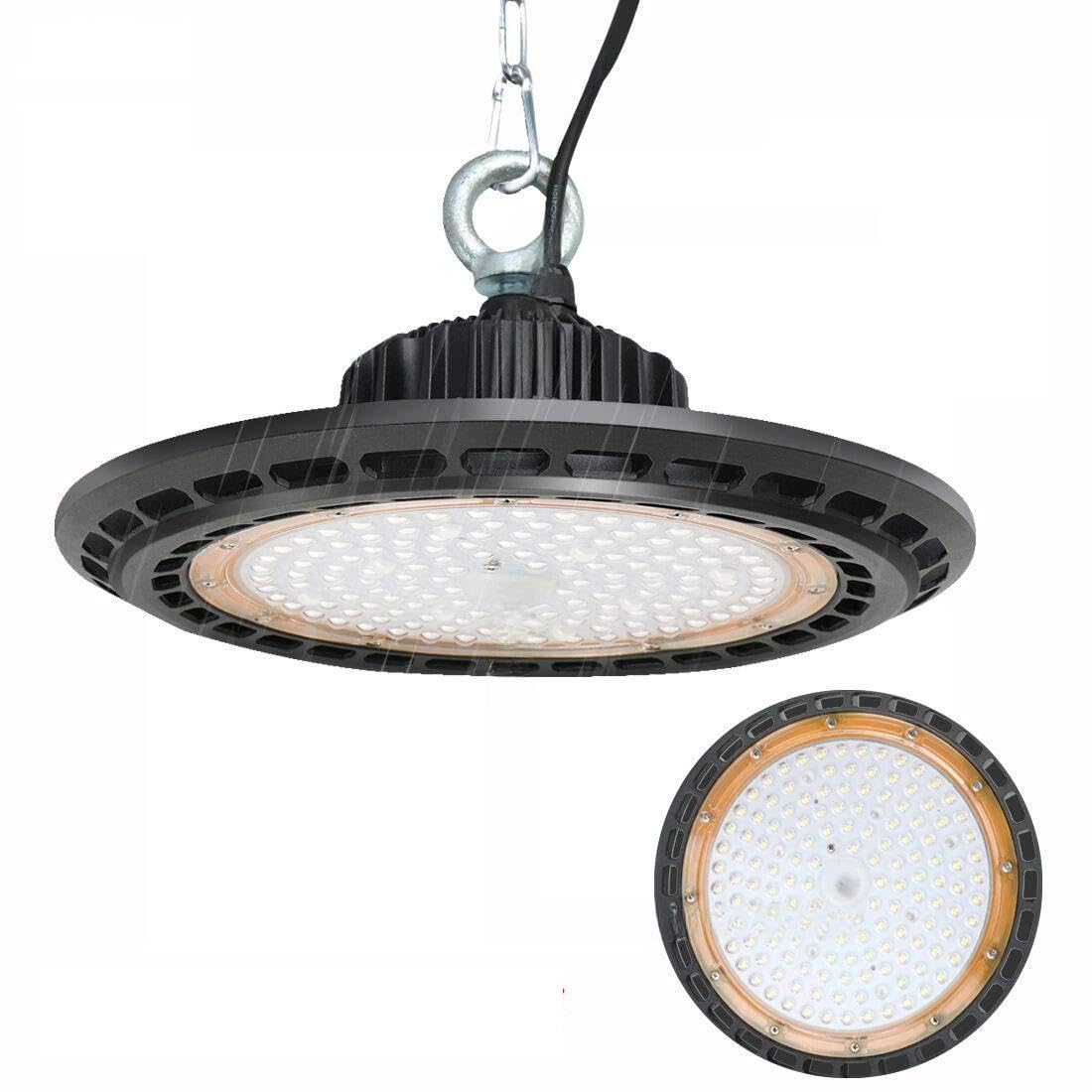 14.6 Inch 150W LED High Bay Light - 6500K Daylight White, Industrial & Warehouse Lighting for Shops, Garages, Factories - Energy Efficient Shop Lights for Commercial & Industrial Use