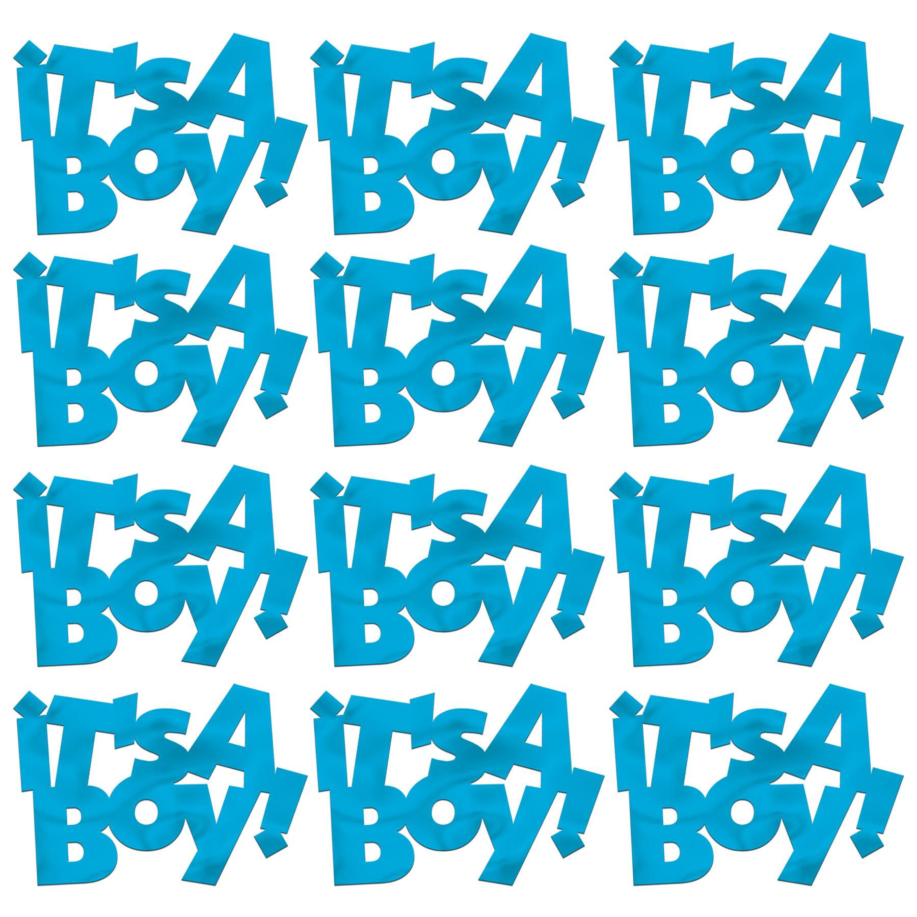 12 Pack Beistle Jumbo It's A Boy Confetti - Blue Baby Shower Decorations for Gender Reveal Party, Nursery Decor & Newborn Celebration