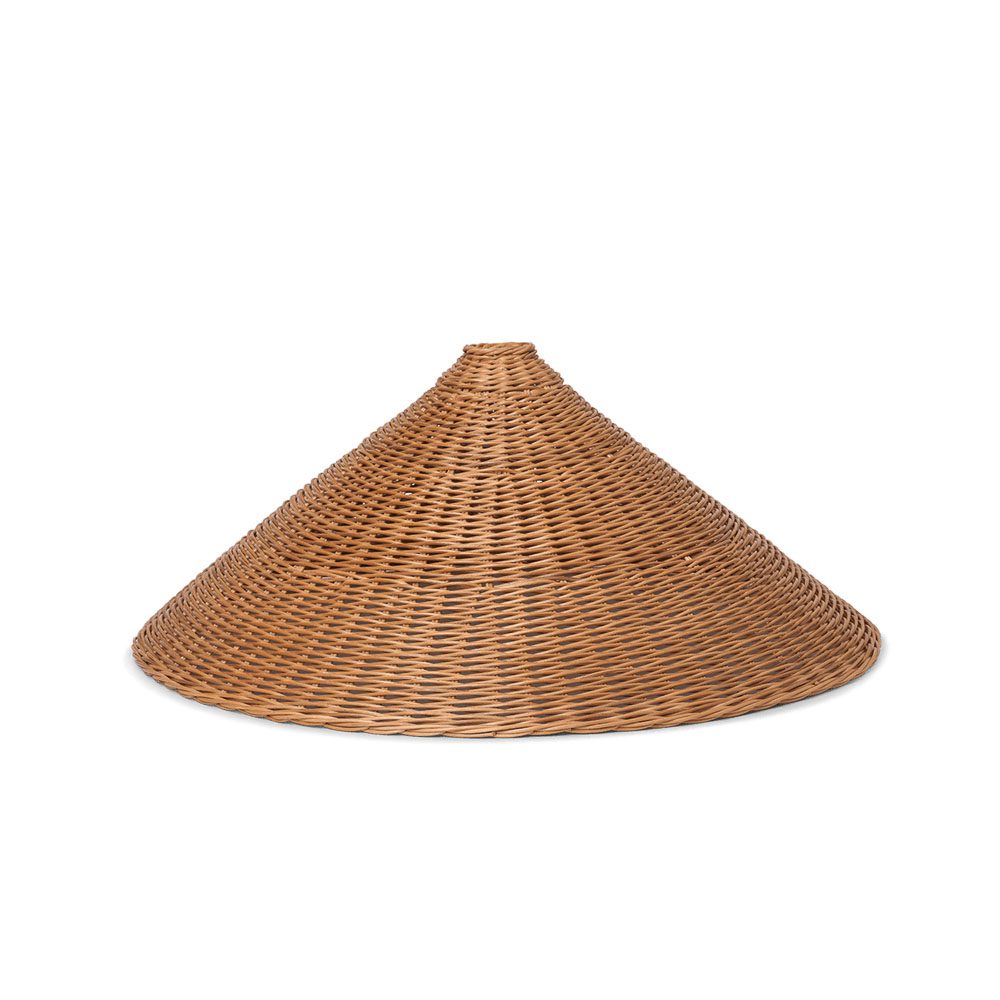 FERM LIVING Dou Lampshade 27 Inch Natural Rattan Pendant Light - Perfect for Boho Bedroom, Living Room & Dining Room Lighting Decor