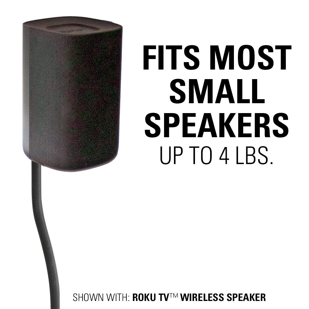 SANUS Adjustable Speaker Stands for Home Theater - Sturdy Tear Drop Base Holds Speakers up to 4lbs - 13