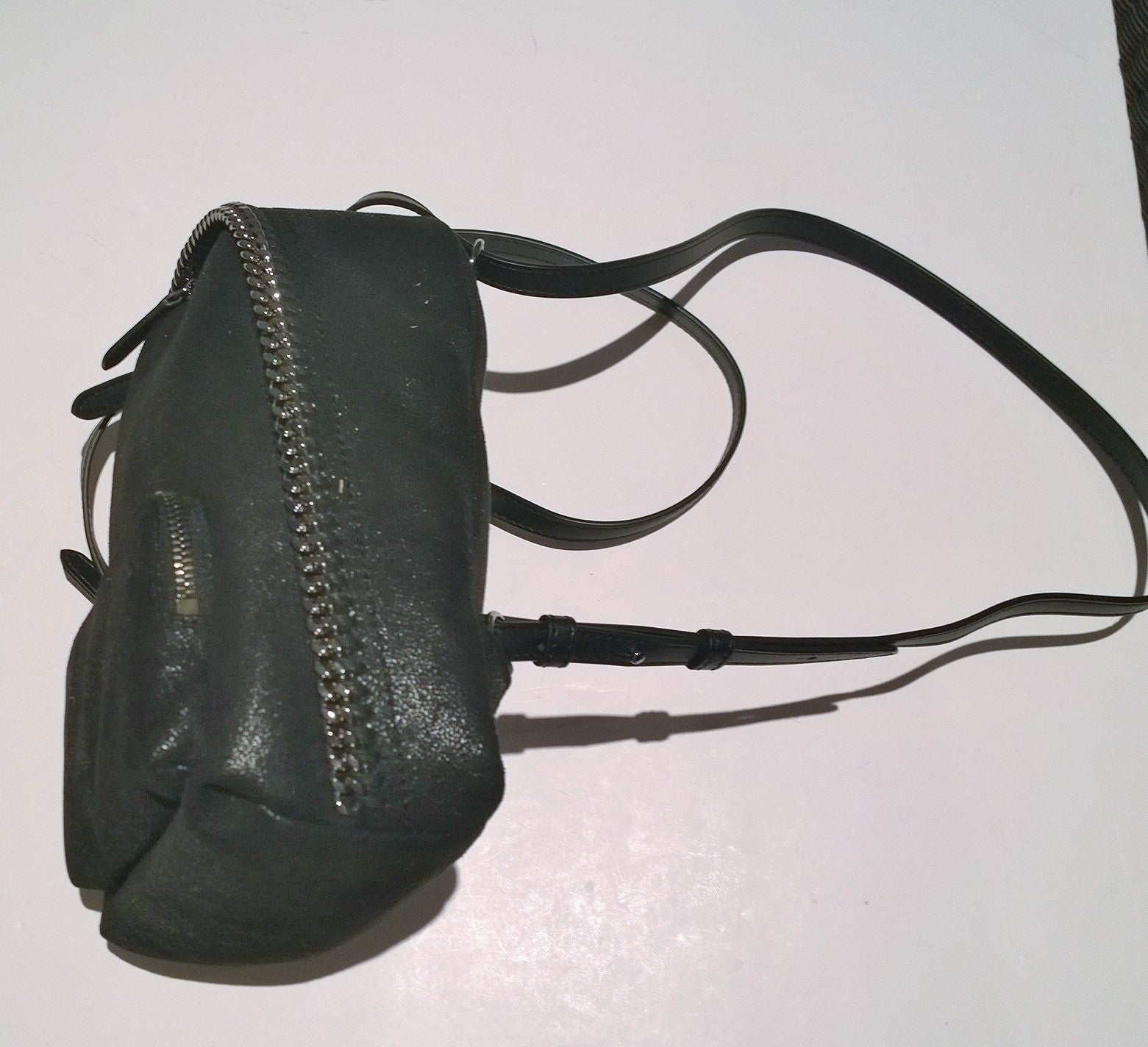 Stella McCartney Falabella Black Silver Chain Backpack Bag - Stylish Designer Backpack for Women, Perfect for Work, Travel & Everyday Use