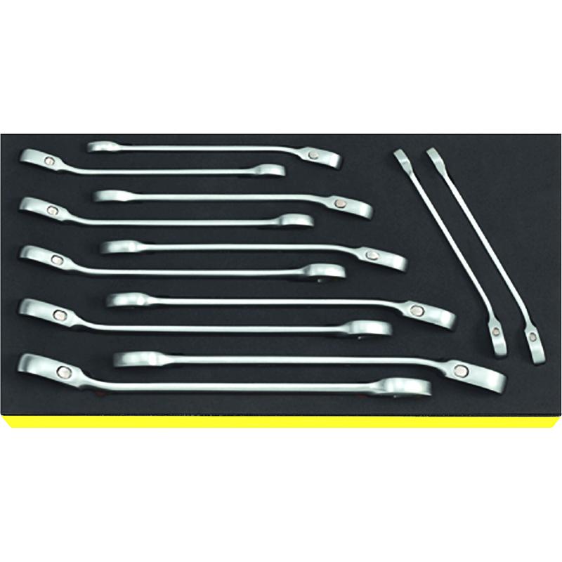 Stahlwille 96830649 TCS 17/12 Ratchet Ring Spanner Set - 12-Piece Professional Wrench Kit for Automotive & Industrial Repair | Perfect for Mechanics & DIY Projects