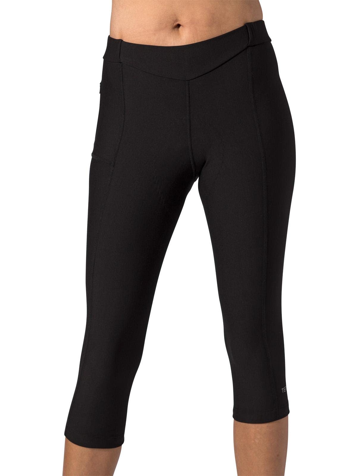Women's Terry Cycling Pants with Padded Chamois - Breathable Bike Knicker Capris for Comfortable Rides - Plus Size & Regular Fit - Perfect for Road Biking, Spinning & Outdoor Cycling Workouts