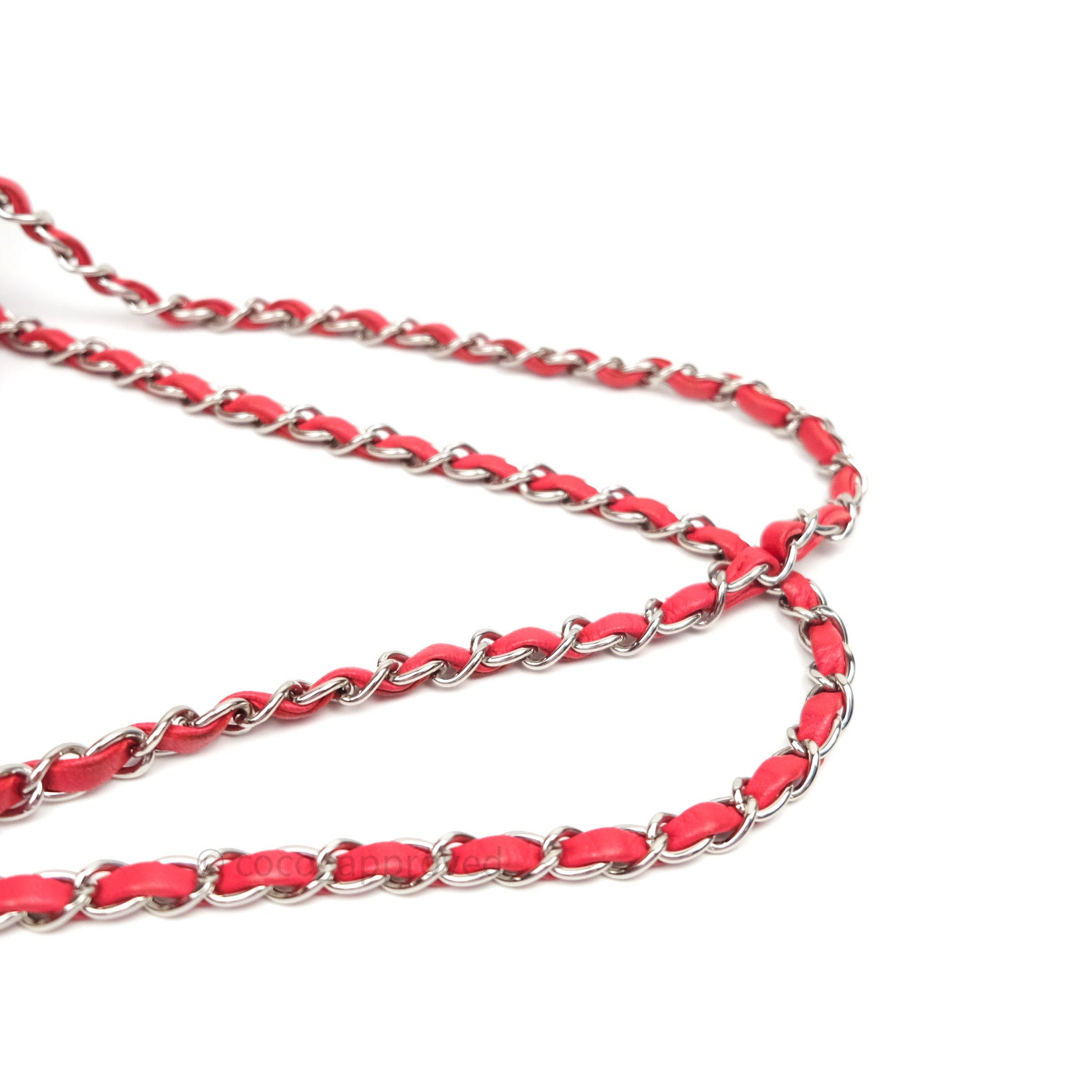 Chanel Classic Medium Double Flap Bag - Red Lambskin Leather with Silver Hardware | Luxury Handbag for Women, Perfect for Date Night & Special Occasions