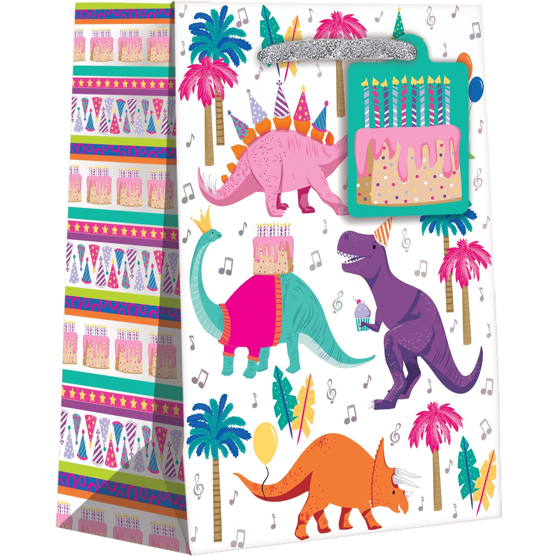 Dino Party Gift Bags - 120 Pcs Medium Birthday Favor Bags by Jillson Roberts | Perfect for Kids Birthday Parties, Baby Showers & Dinosaur Themed Events