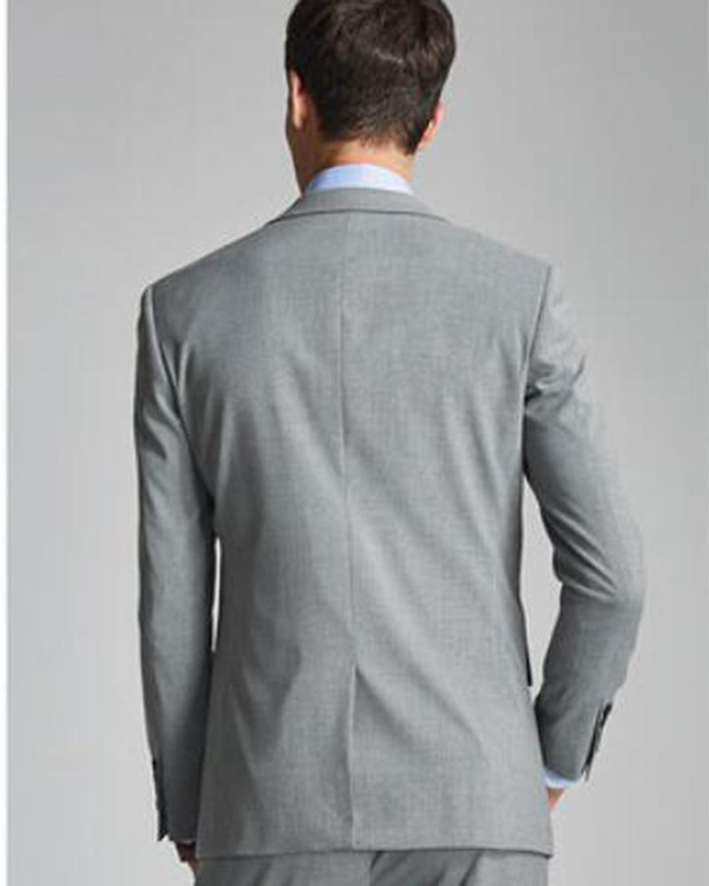 Premium Light Gray 3-Piece Wedding Suit for Men - Tailored Fit with Notch Lapel | Formal Groom Attire, Business Suits & Special Occasion Wear (CB07142)