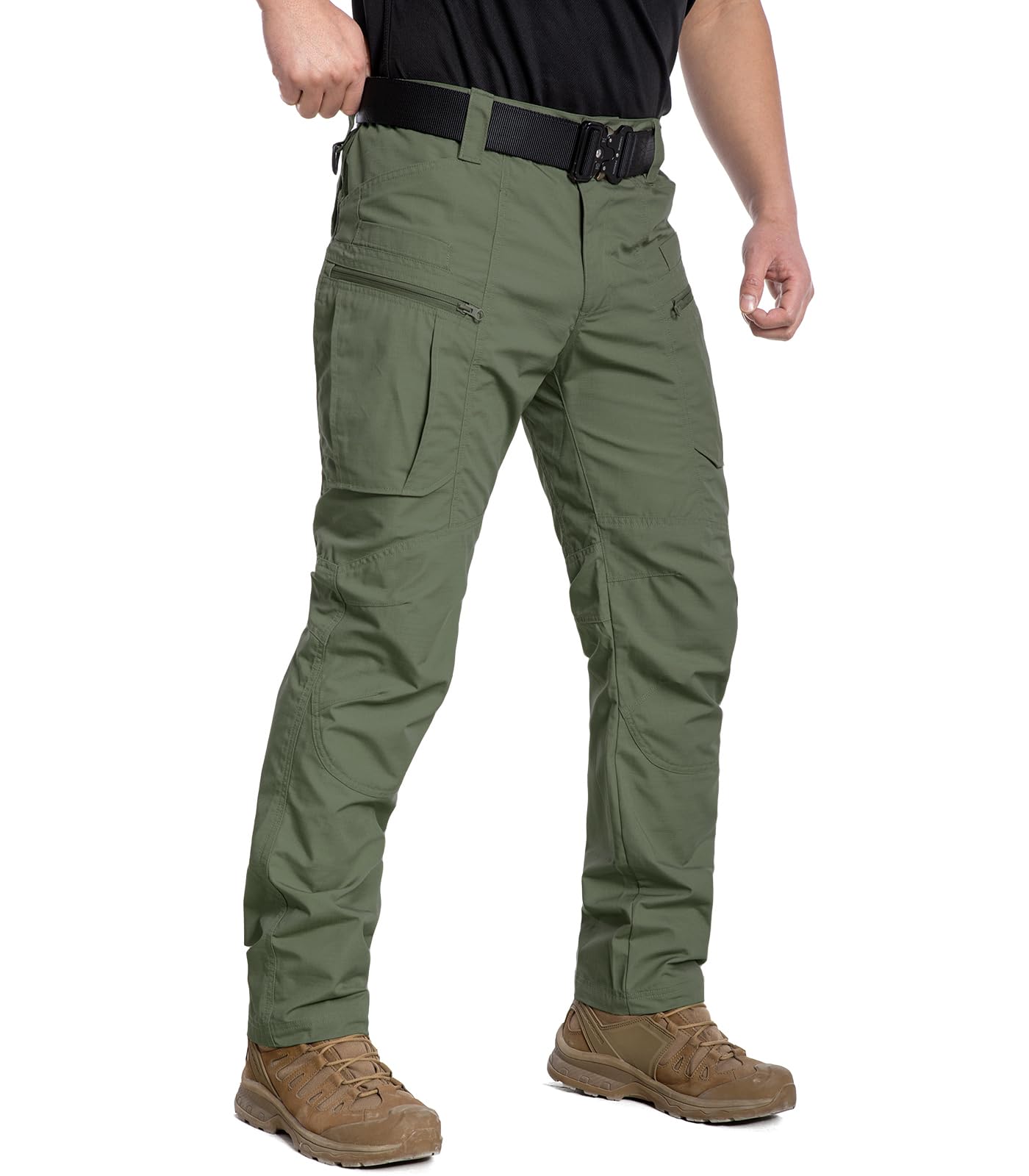 CARWORNIC Men's Lightweight Tactical Pants - Ripstop Military Cargo Pants with Water Resistant & Quick-Dry Fabric for Outdoor Hiking, Work, Camping & Tactical Operations