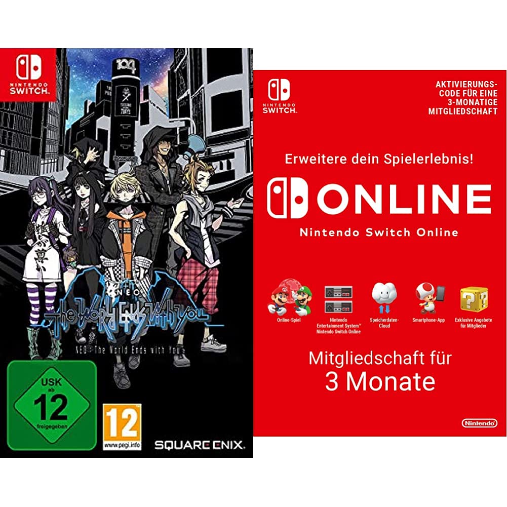 NEO: The World Ends with You for Nintendo Switch with 3-Month Nintendo Switch Online Membership - Digital Download Code | Action RPG Game for Teens & Adults | Perfect for Gaming on the Go