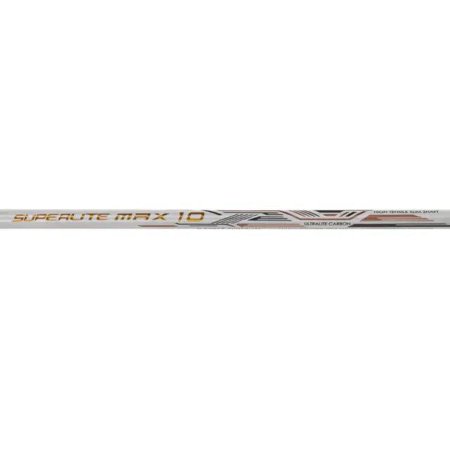 Li Ning G Force Superlite Max 10 Badminton Racket - Prestrung White/Gold/Black - Lightweight Carbon Fiber Shuttlecock Racket for Professional & Recreational Play - Made in China - Perfect for Tournaments & Training Sessions