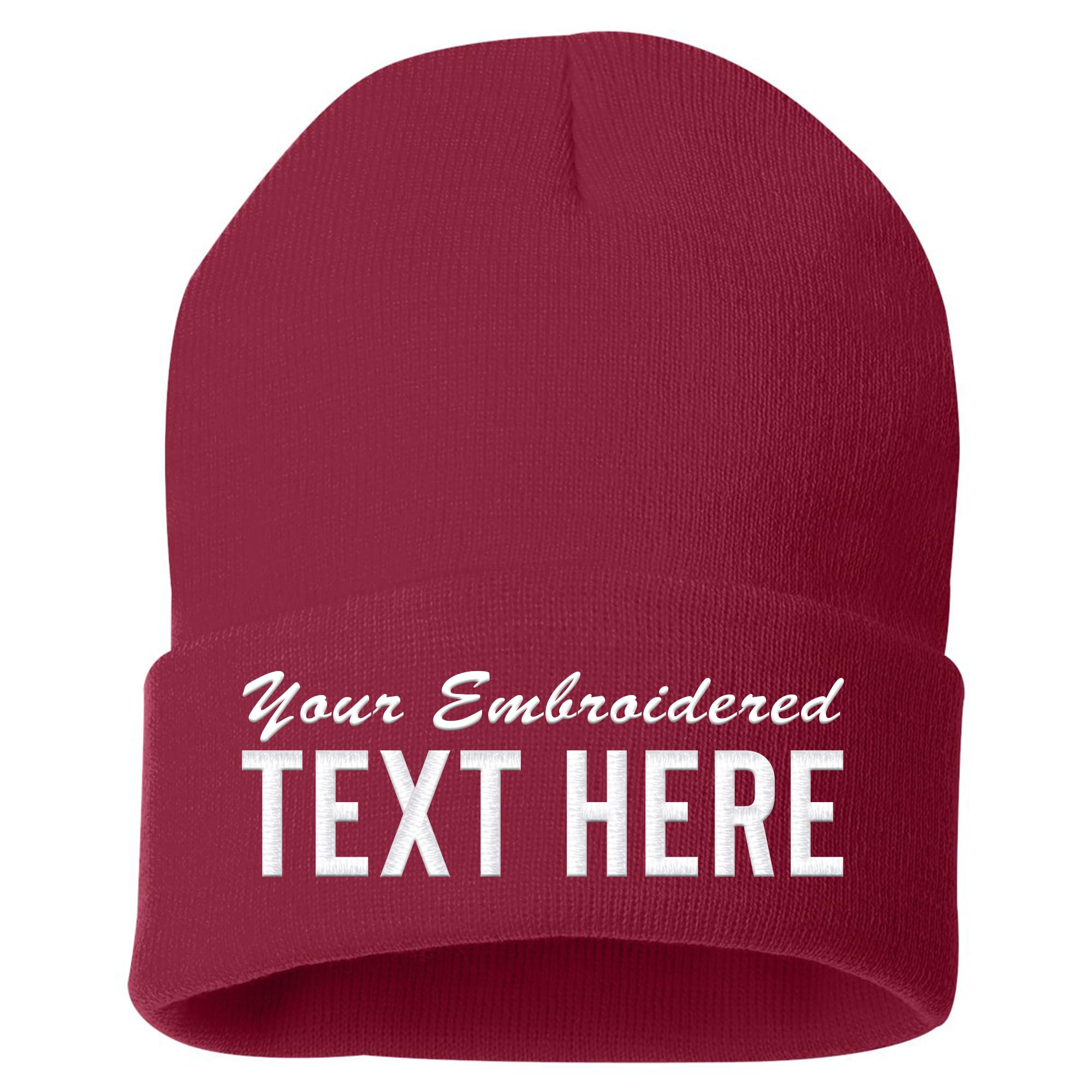 Personalized Beanie Hats for Men & Women - Warm Thick Acrylic Thermal Knit Skull Cap - Unisex Winter Beanie for Cold Weather - Perfect for Skiing, Snowboarding & Outdoor Activities