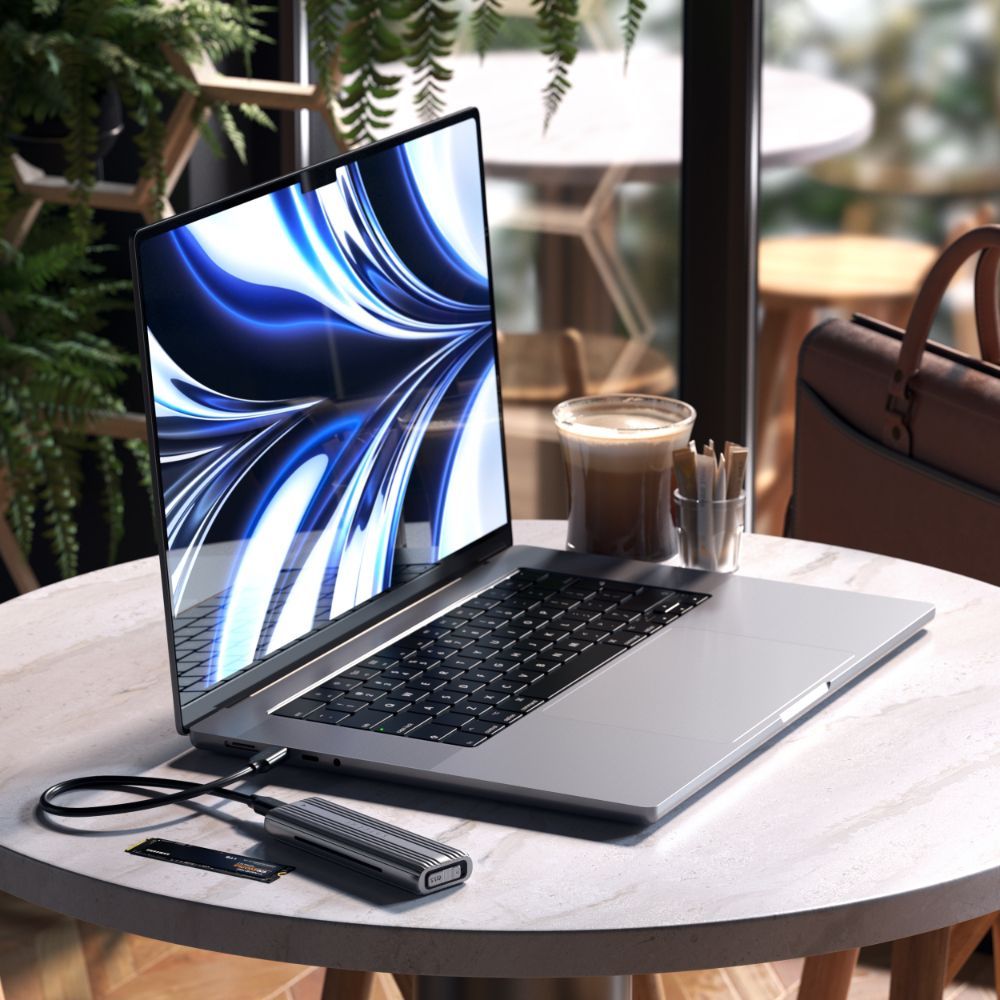 Satechi USB C NVME SATA SSD Enclosure - High-Speed External SSD Case for MacBook, Windows, Laptop, PC - Perfect for Data Storage, Backup, and Gaming