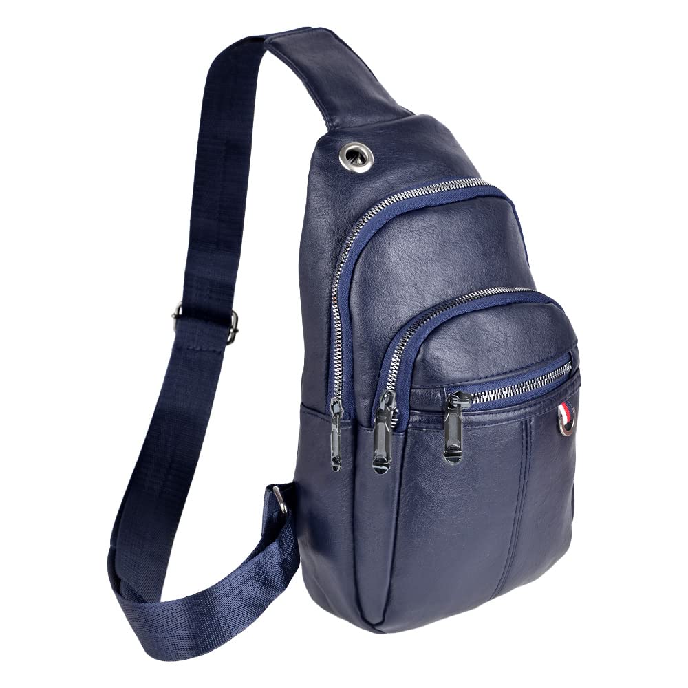 Stylish Westend Crossbody PU Leather Sling Bag Backpack with Adjustable Strap - Perfect for Travel, Work & Everyday Use