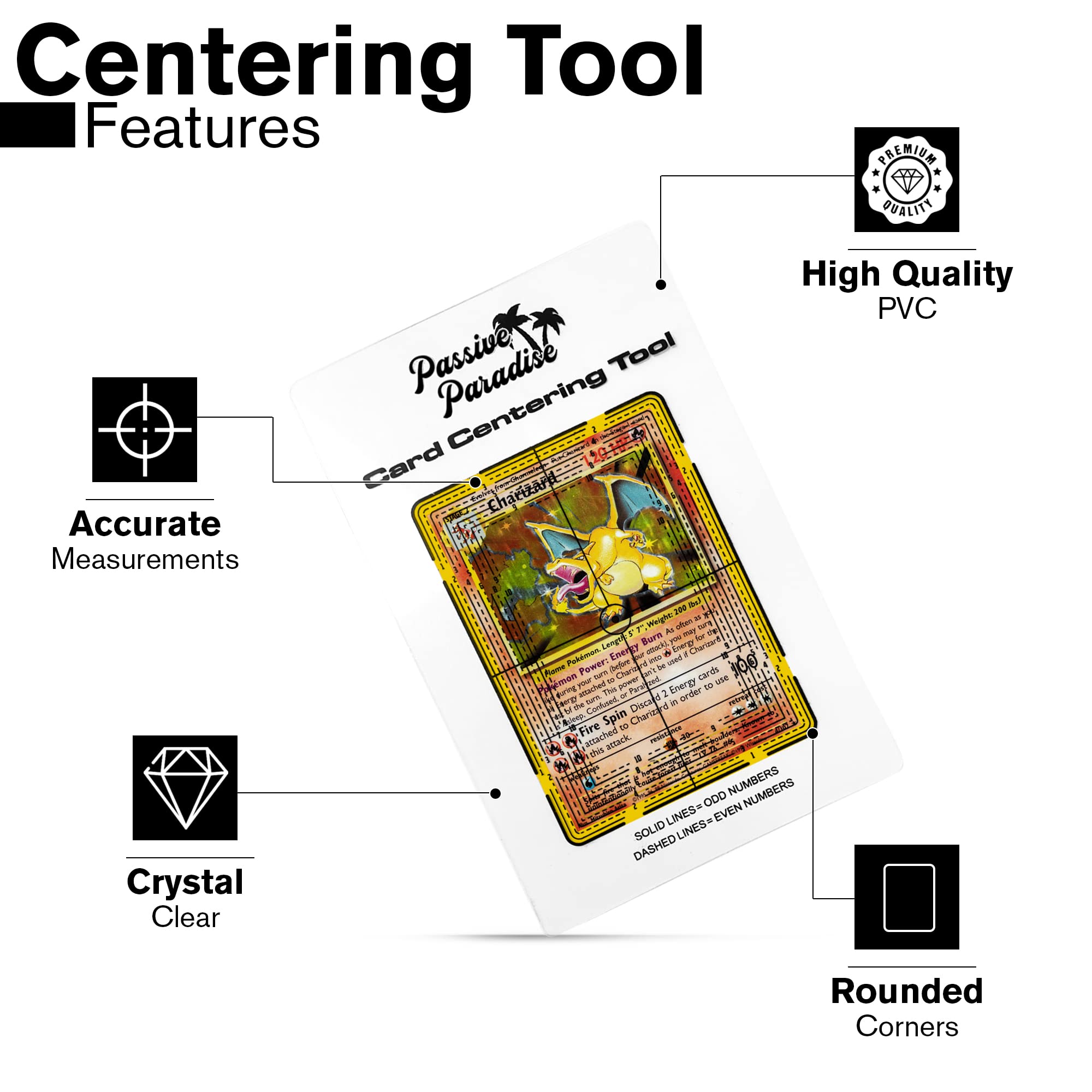 Pokemon Card Grading Centering Tool Set - Professional TCG Submission Pre-Inspection Kit for PSA/BGS Certification | Perfect for Collectors, Sellers & Tournament Players
