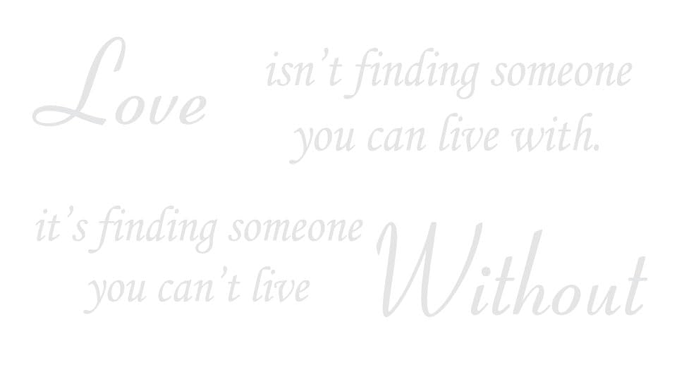 Matte White 31x14 Inch Love Quote Wall Sticker - Removable Decal for Bedroom, Nursery & Home Decor - Romantic Vinyl Art for Walls, Doors & Windows