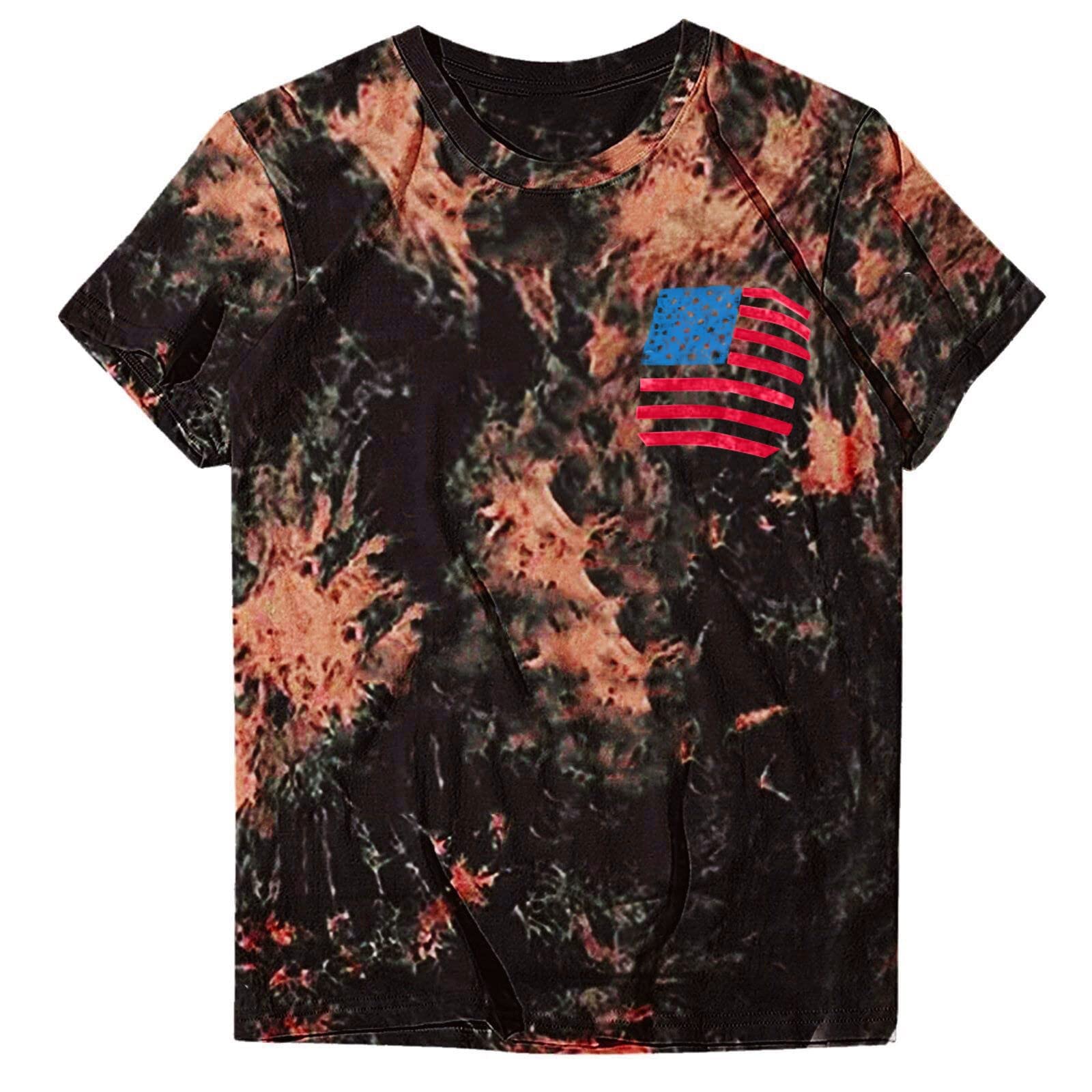 Women's Floral Printed Summer Tops - Casual Short Sleeve Round Neck Loose Fit Blouses for Women | Perfect for Beach Outings, Vacation Wear & Everyday Casual Style