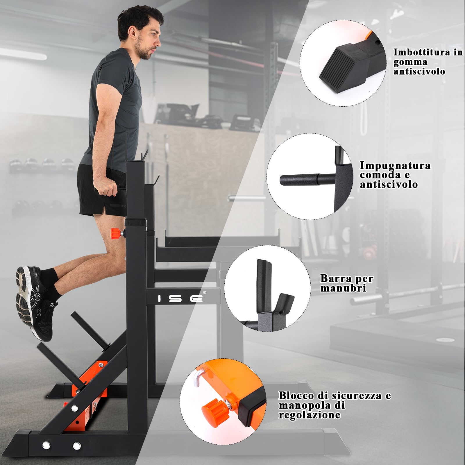 Adjustable Home Gym Squat Rack with Olympic Bar Holder - Multifunctional Power Cage for Weightlifting, Squats & Bench Press - Heavy Duty Steel Construction Supports 200KG - Perfect for Home Workouts & Strength Training