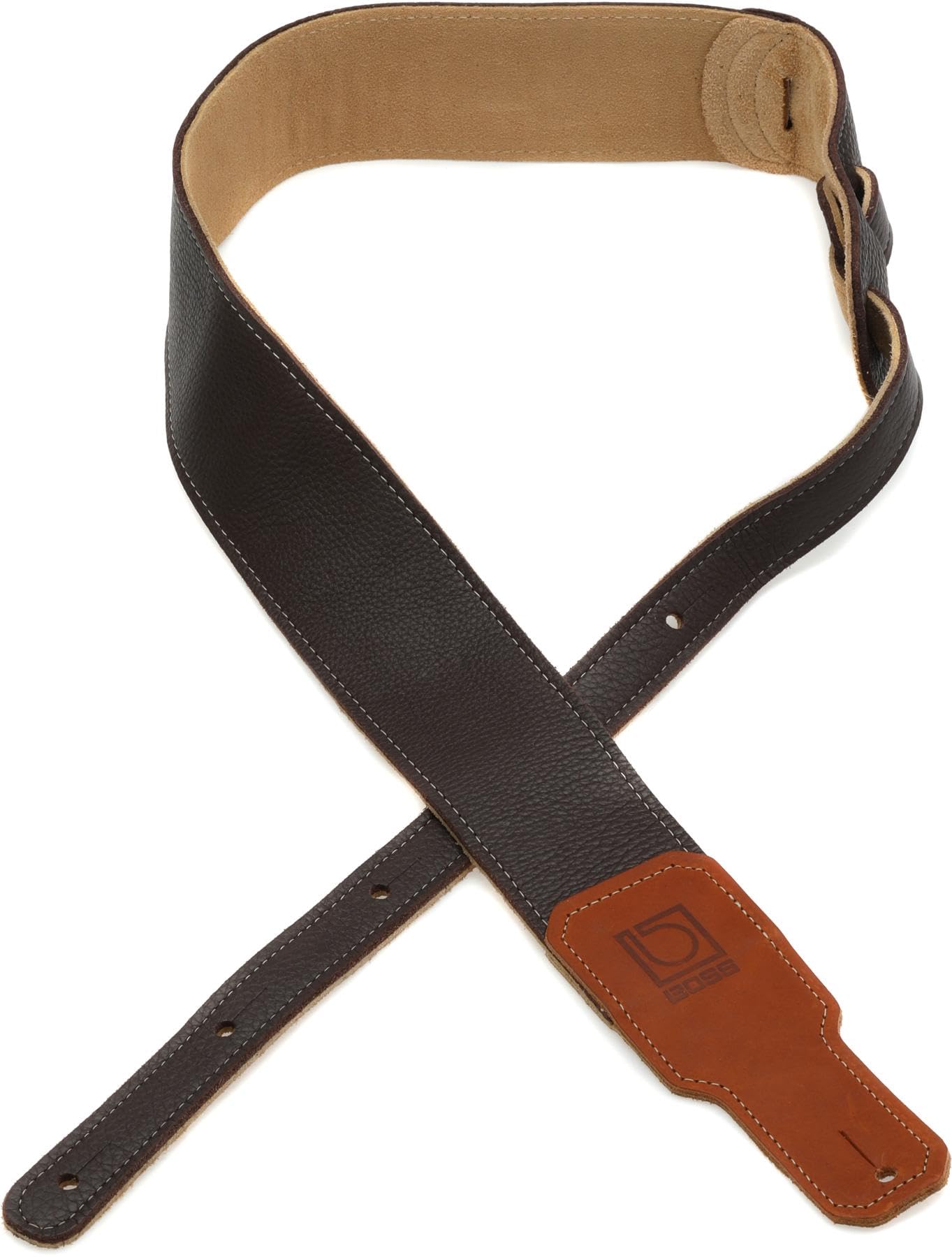 Premium Brown Leather Guitar Strap for Electric & Acoustic Guitars - Adjustable & Comfortable - Perfect for Live Performances, Studio Sessions & Practice