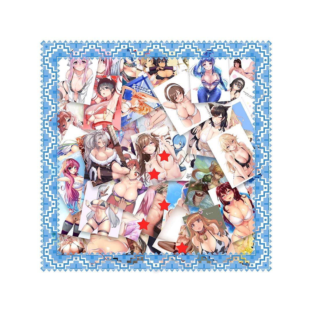 Anime Manga Hentai Stickers - 50pcs Super Busty Girls Collection (3-4 Inches) for Adults | Perfect for Laptops, Water Bottles & Adult Toy Decoration