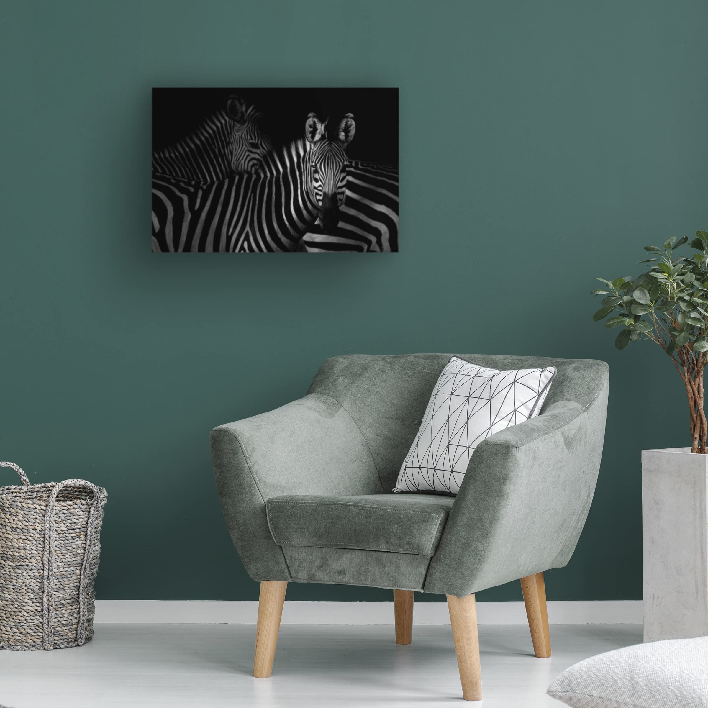 Trademark Fine Art 'Stripped Stare' Canvas Wall Art by Antonio Grambone - Modern Abstract Painting for Living Room, Bedroom & Office Decor